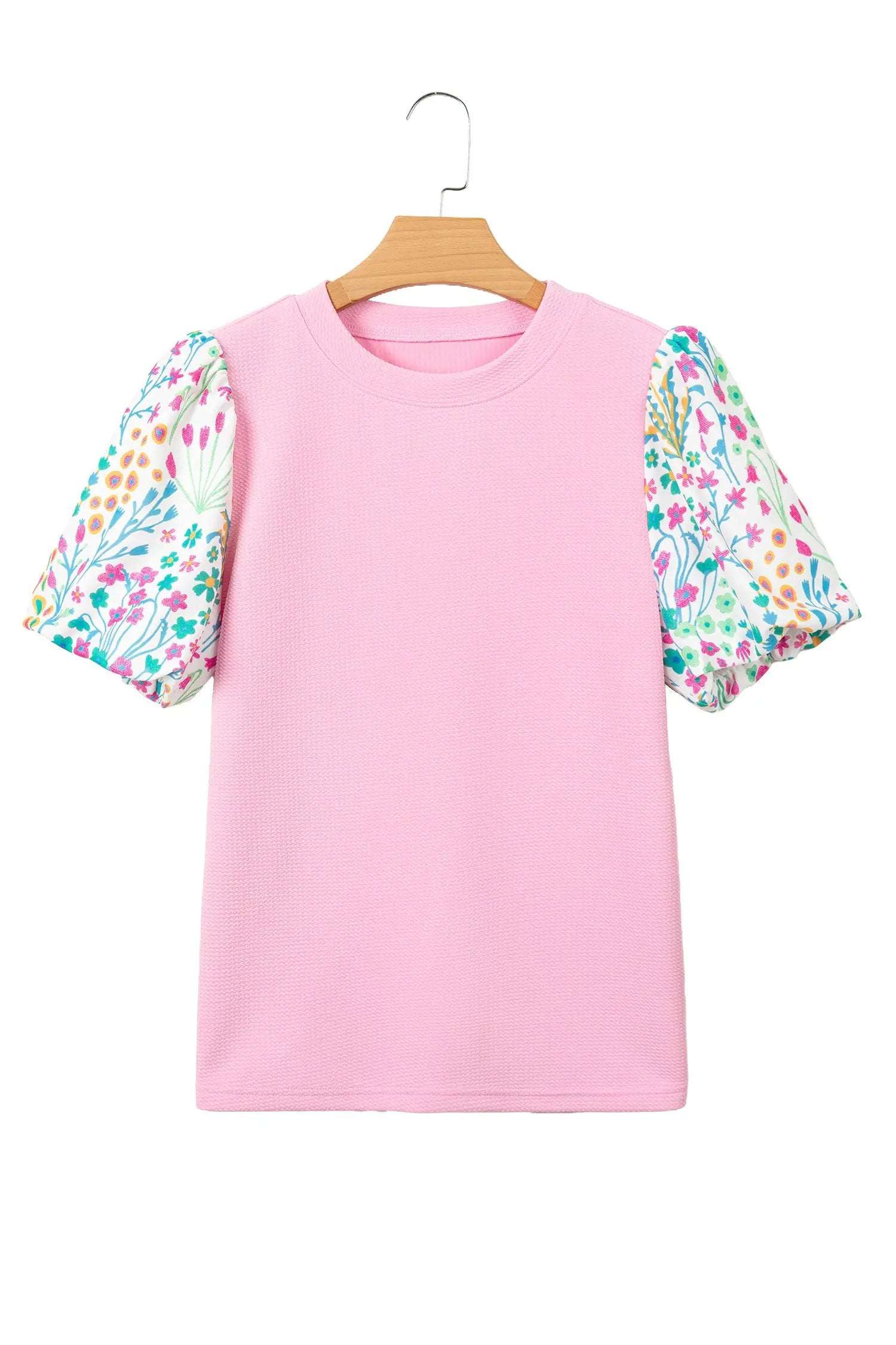 Dear-Lover Dropshipping Floral Bubble Sleeve Blouse - Blouses Tops/Blouses & Shirts