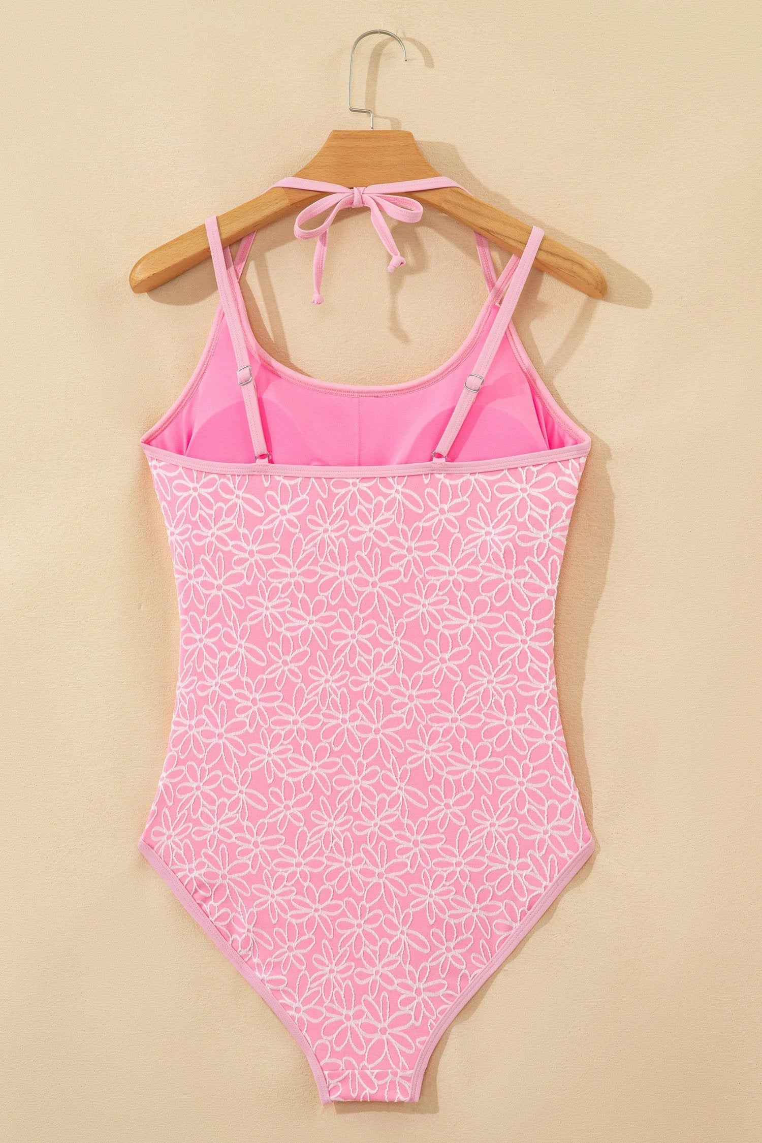 corded floral texture swimsuit