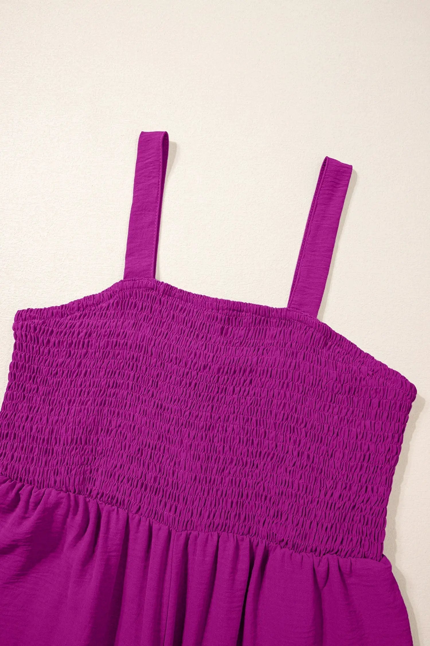 Smocked Square Neck Jumpsuit