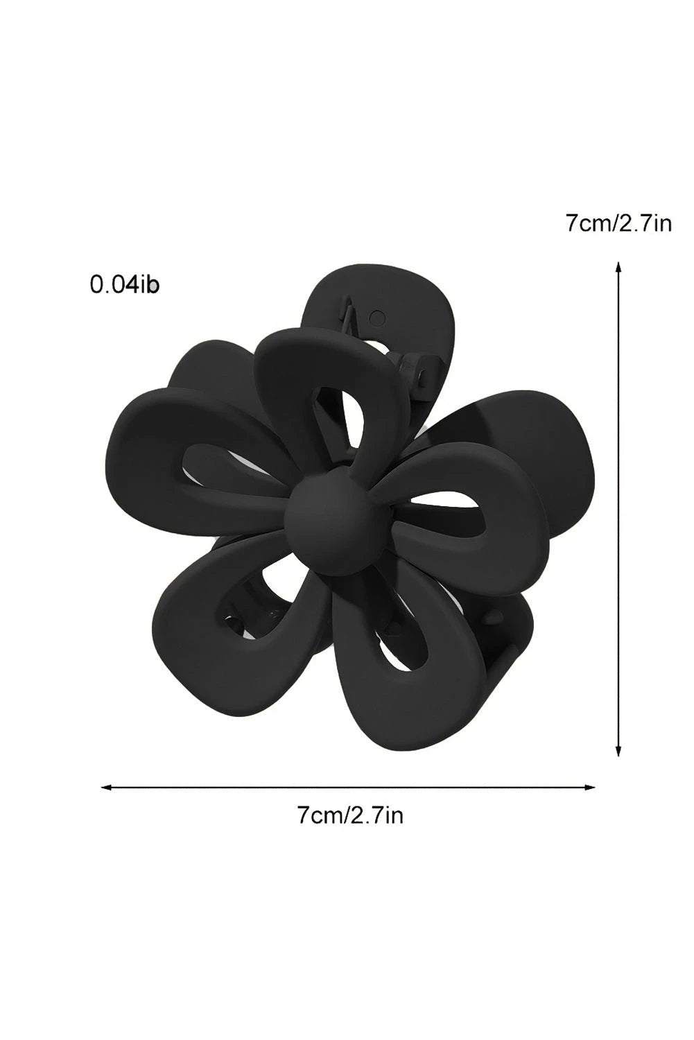black sweet hollowed flower shape claw clip for women casual everyday outfit