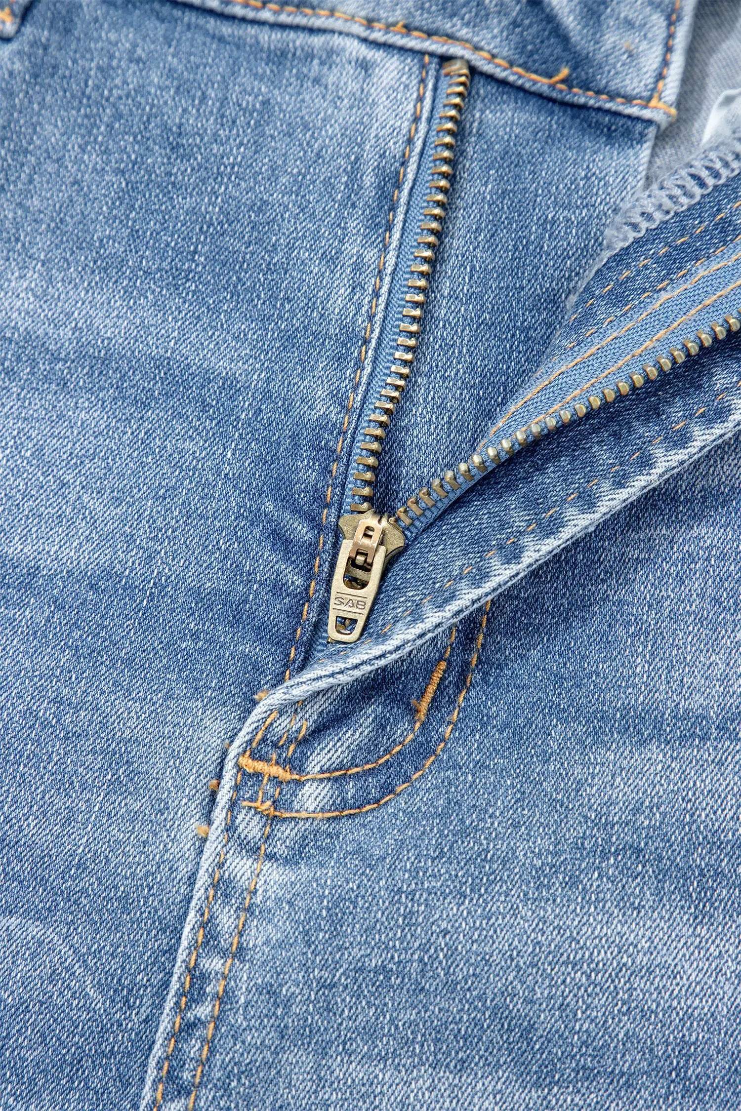 Dear-Lover Dropshipping Beau Blue Acid Wash Raw Hem Denim Shorts - Denim Shorts Bottoms/Denim Shorts
