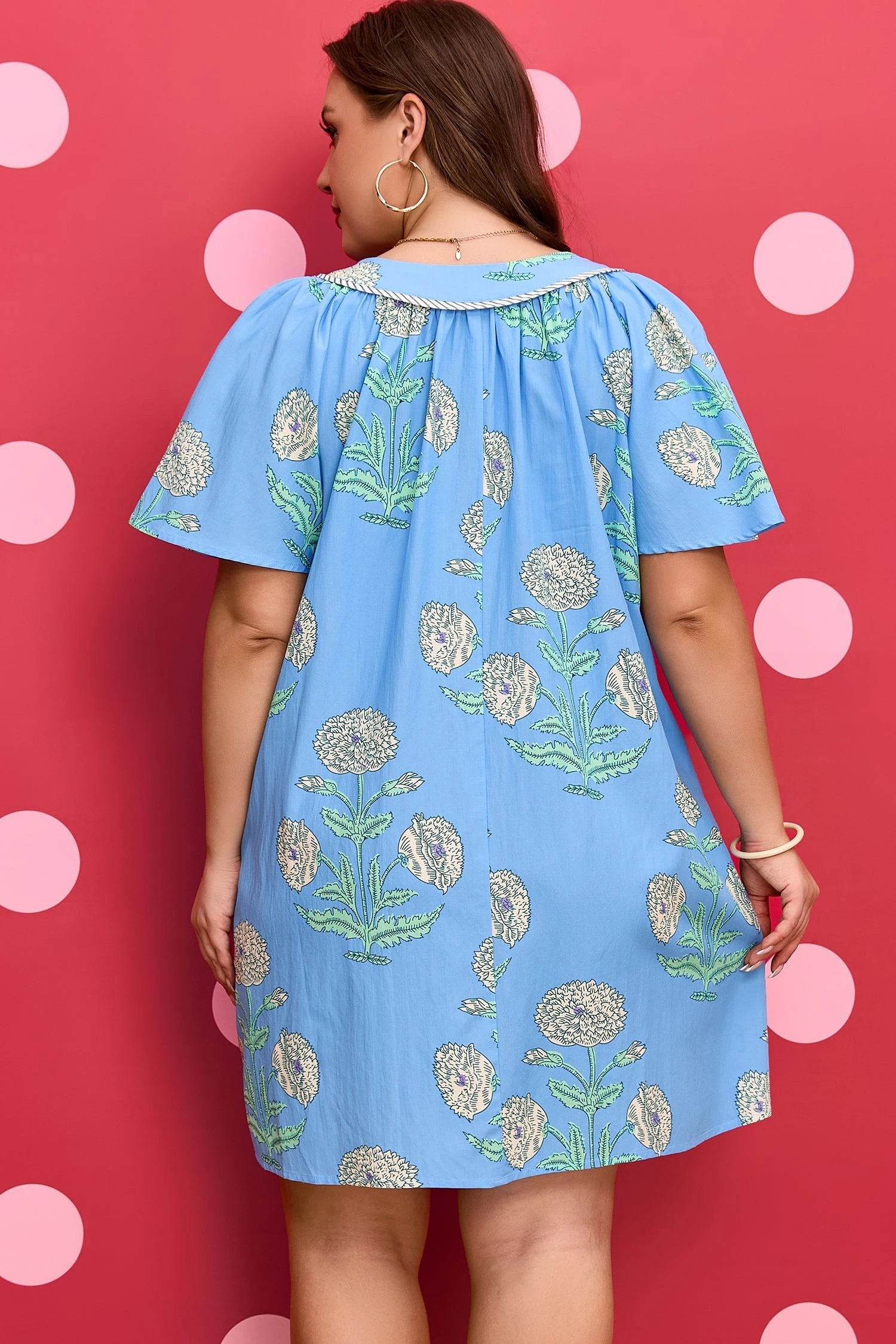 plus size floral mini dress