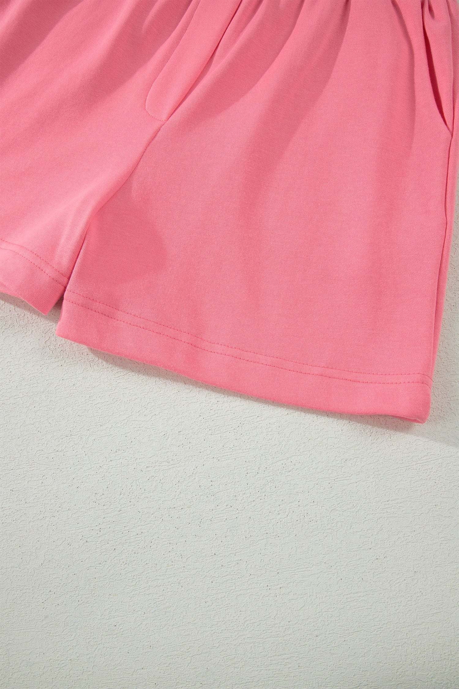 Ruffled Half Zip Short Set cozy vacation outfit with matching shorts