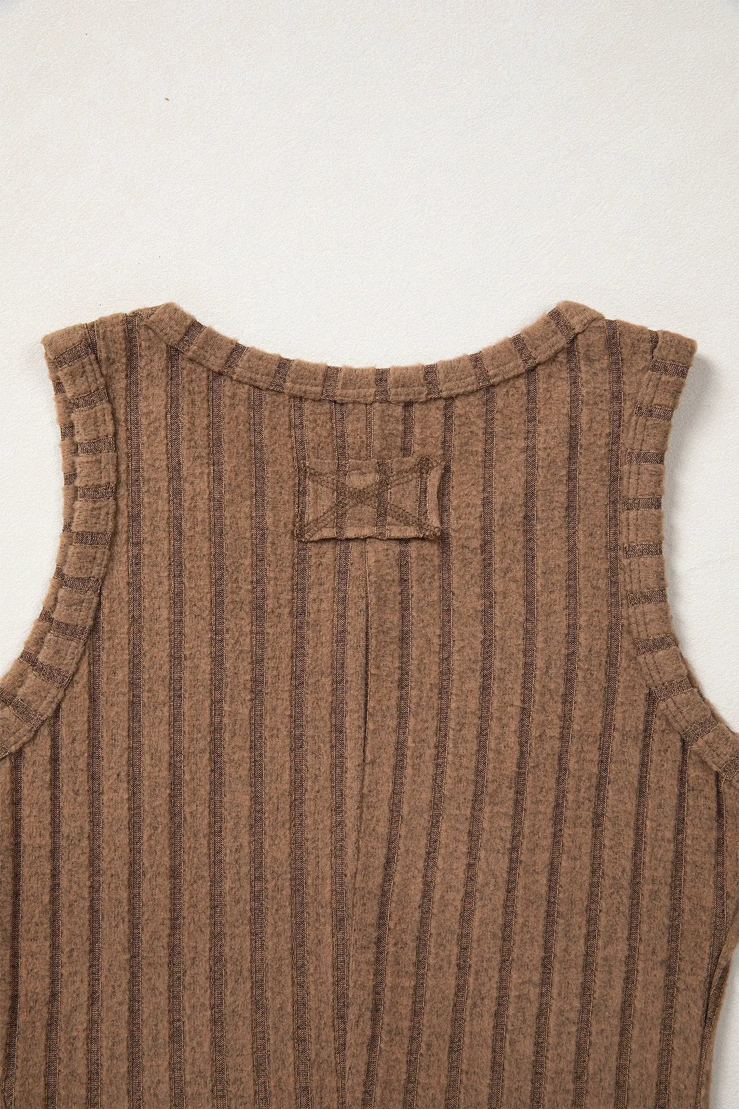 Slim ribbed mineral wash tank top in rich purple with a flattering silhouette and soft stretch fabric