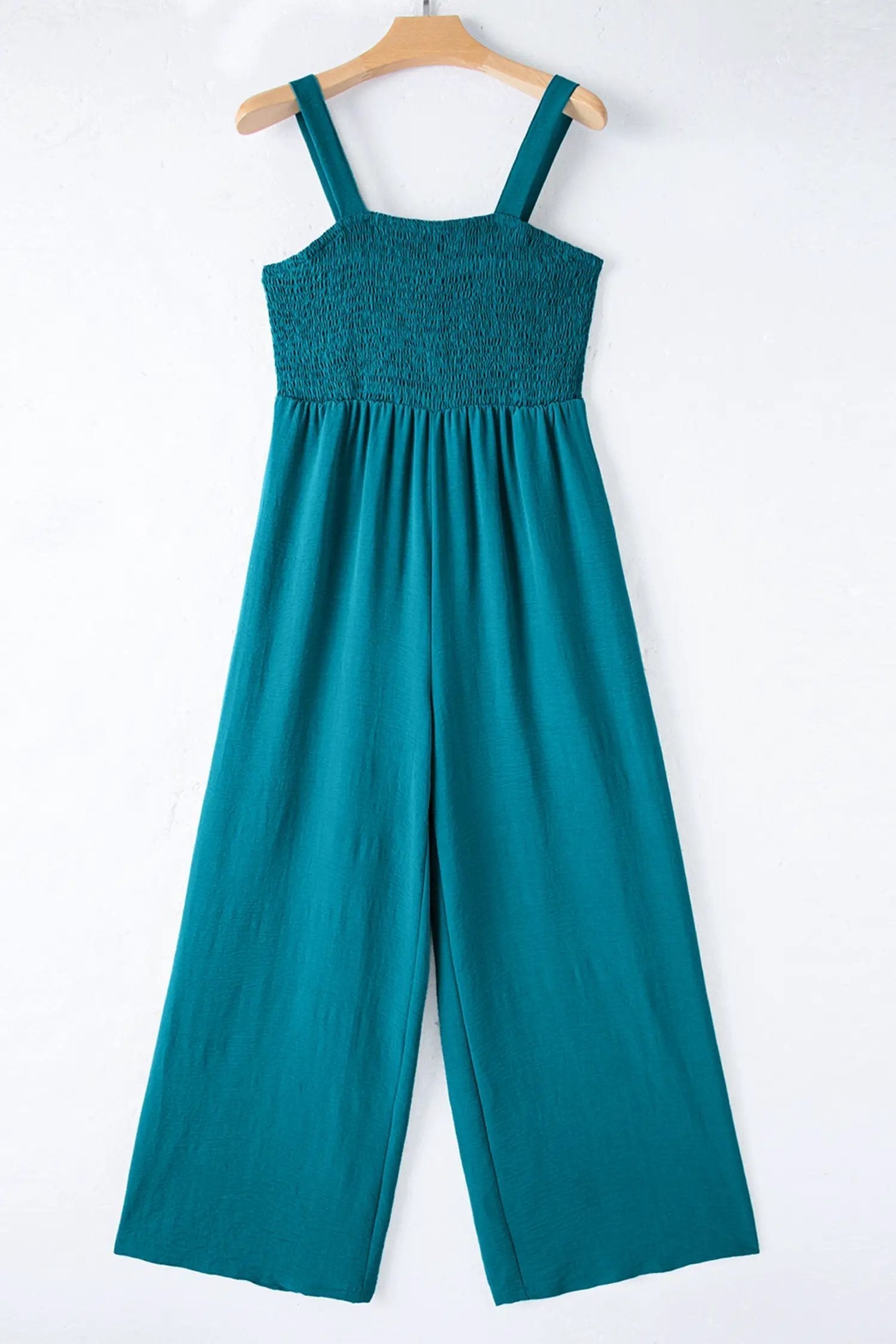 Smocked Square Neck Jumpsuit