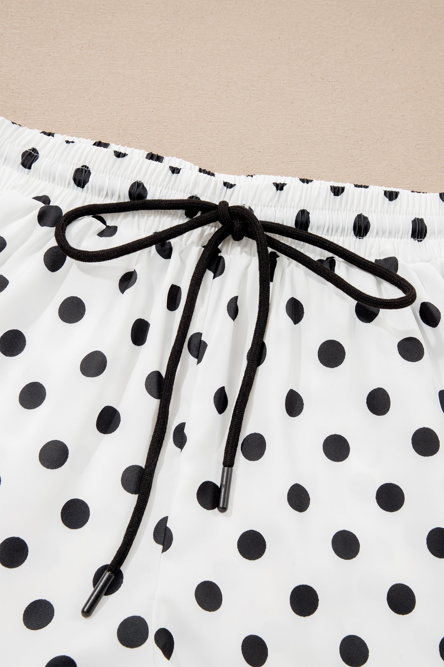 Polka Dot Contrast Ruffle Trim Shorts — women's everyday bottoms | J&H Apparel