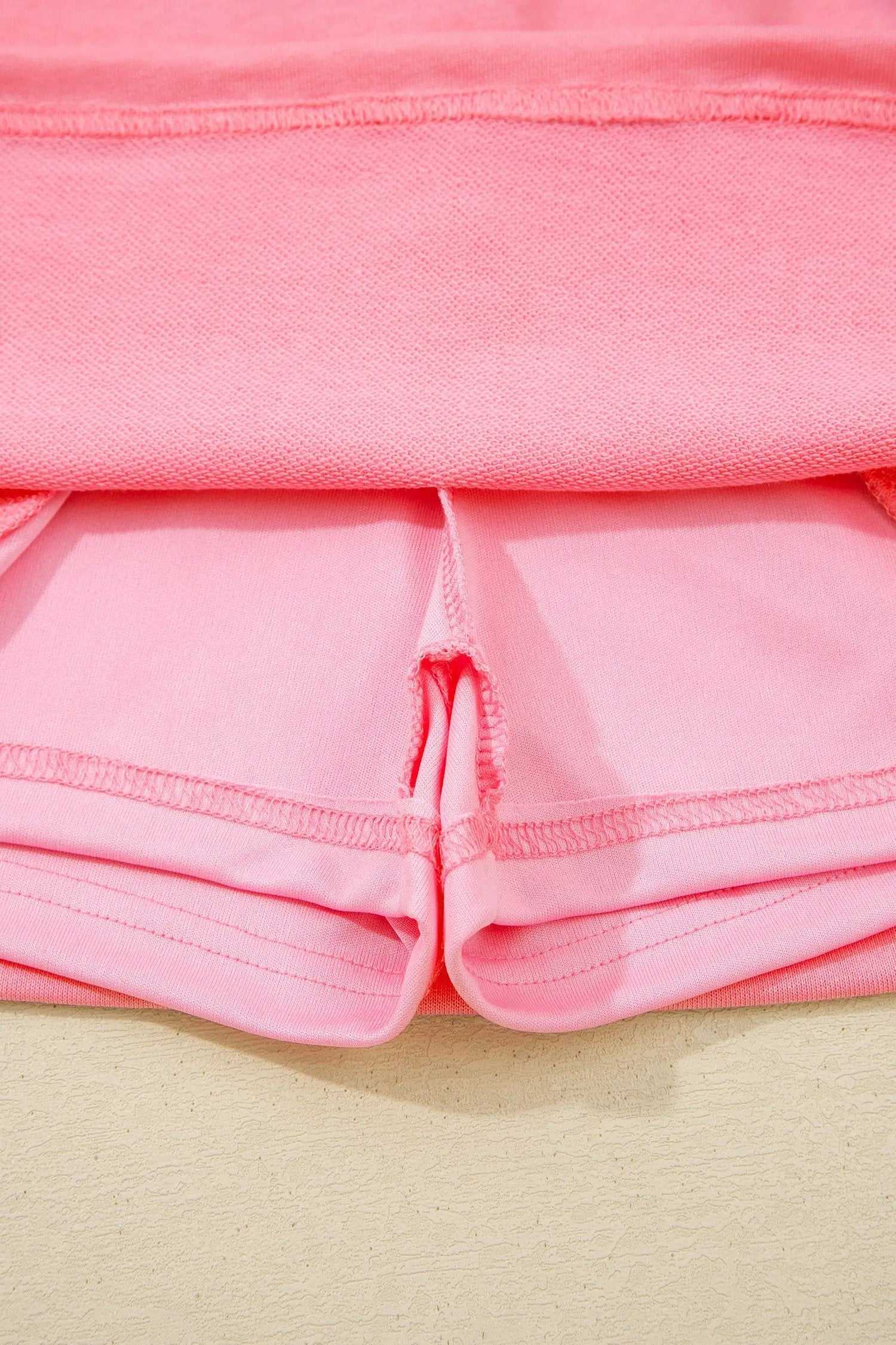 Ribbed Tank Top Mini Skort Set with elastic waist vacation outfit