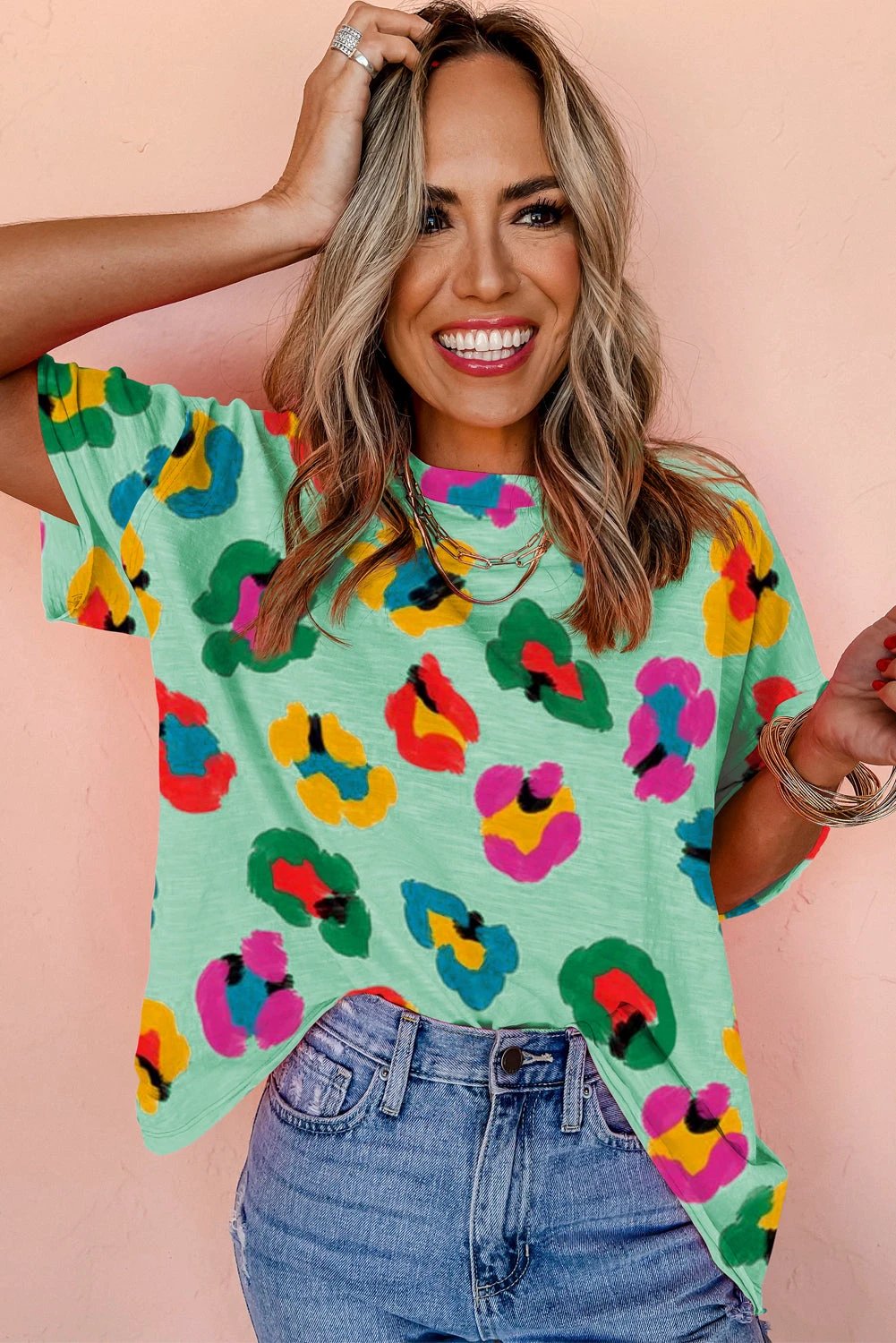 Color Pop Leopard Print Tee