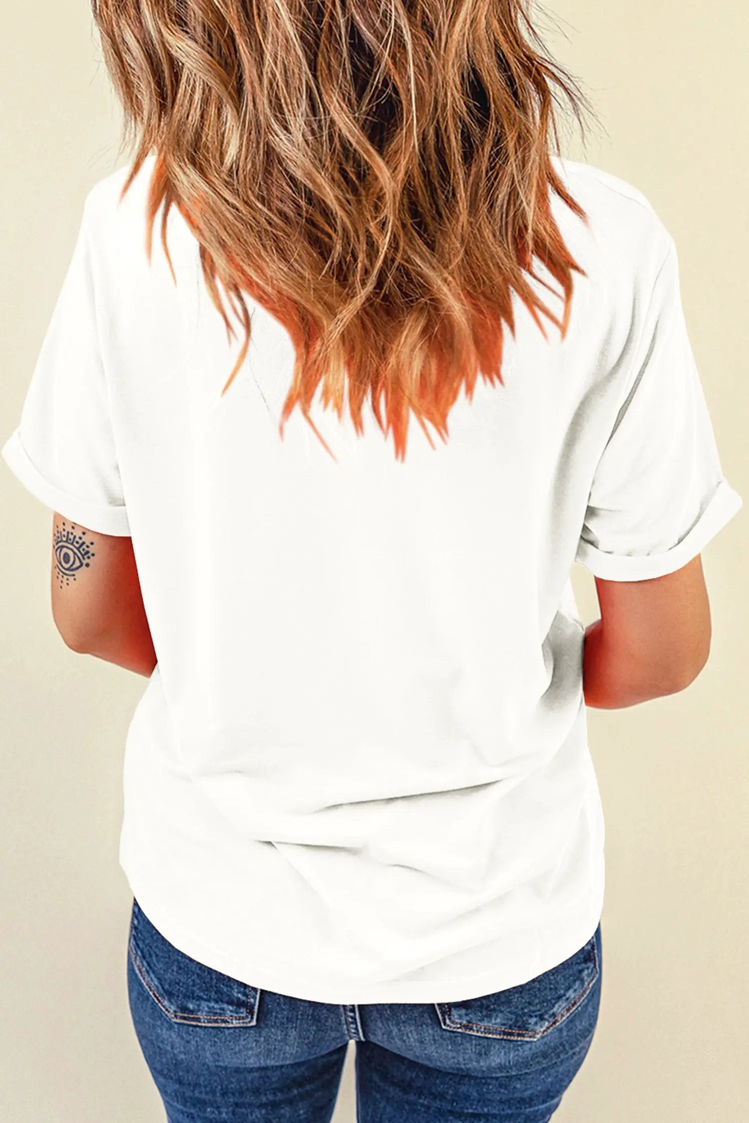 firework bow embroidery tee