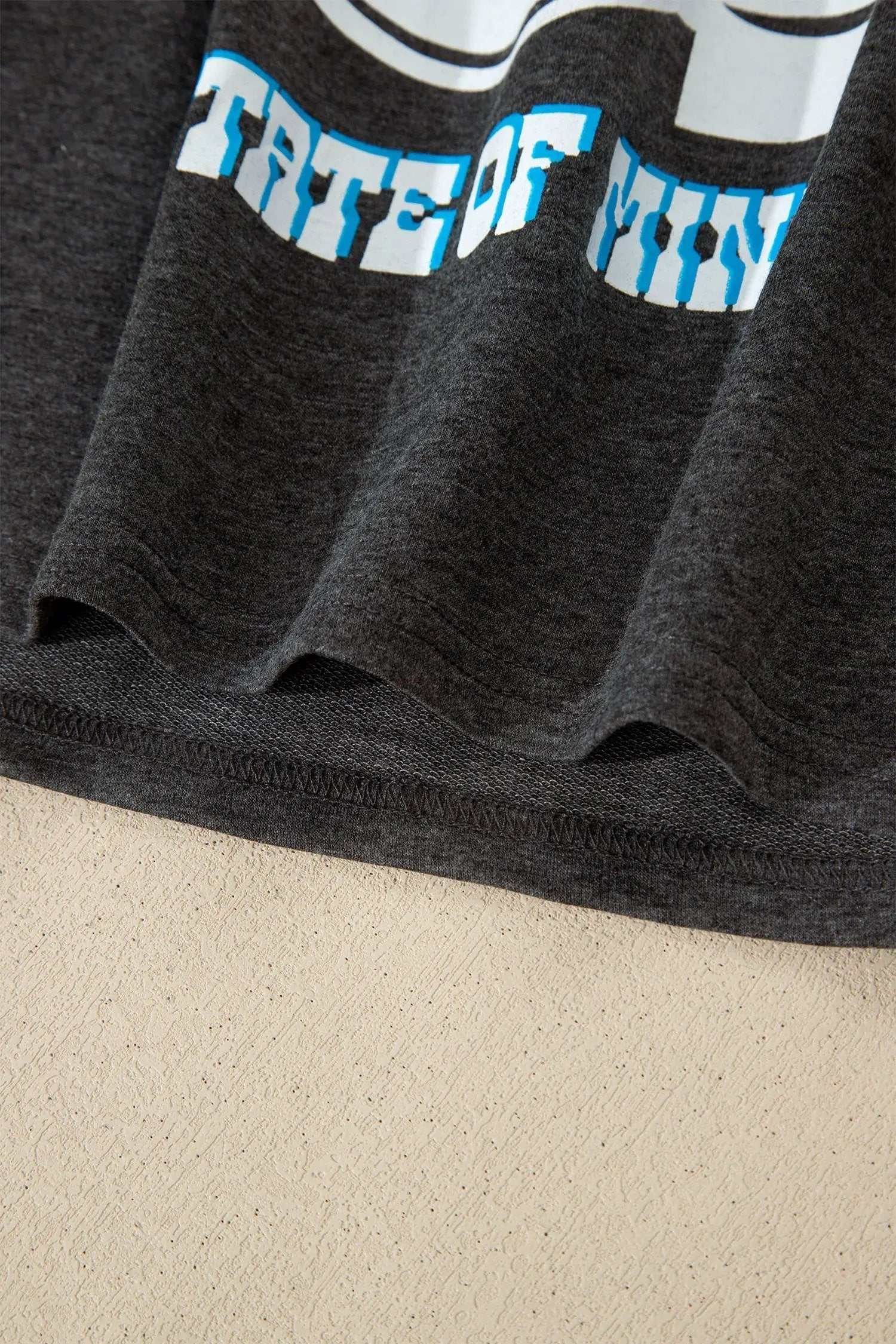 Fringe Sleeve Western Graphic Tee carbon grey yee haw boots western top