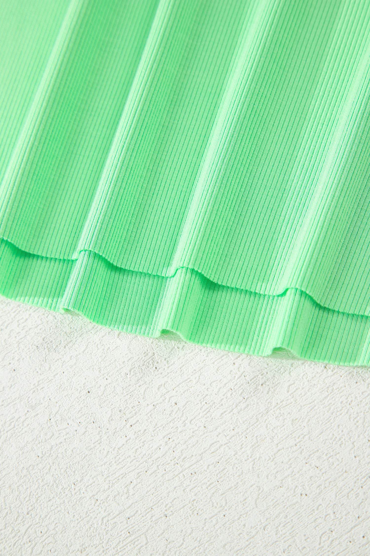 Ribbed Tank Top Mini Skort Set | Elastic Waist Vacation Outfit