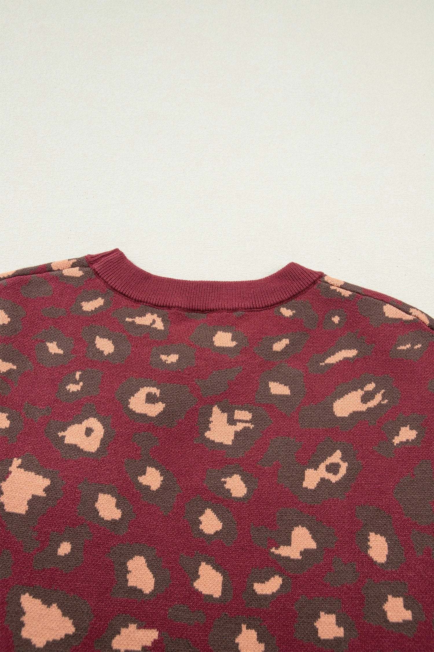red leopard print cap sleeve knitted top for women casual everyday outfit