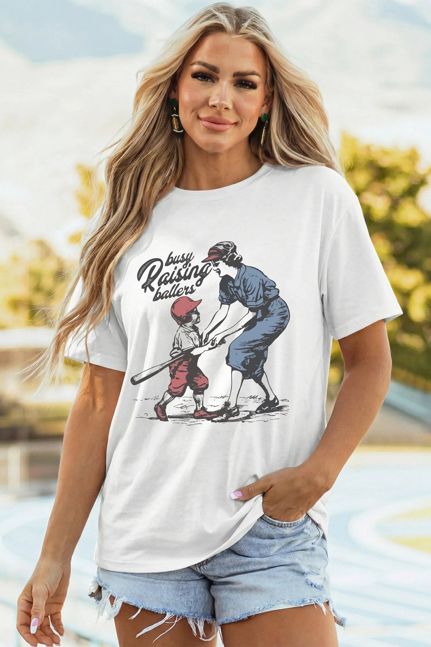 Busy Raising Ballers tee
