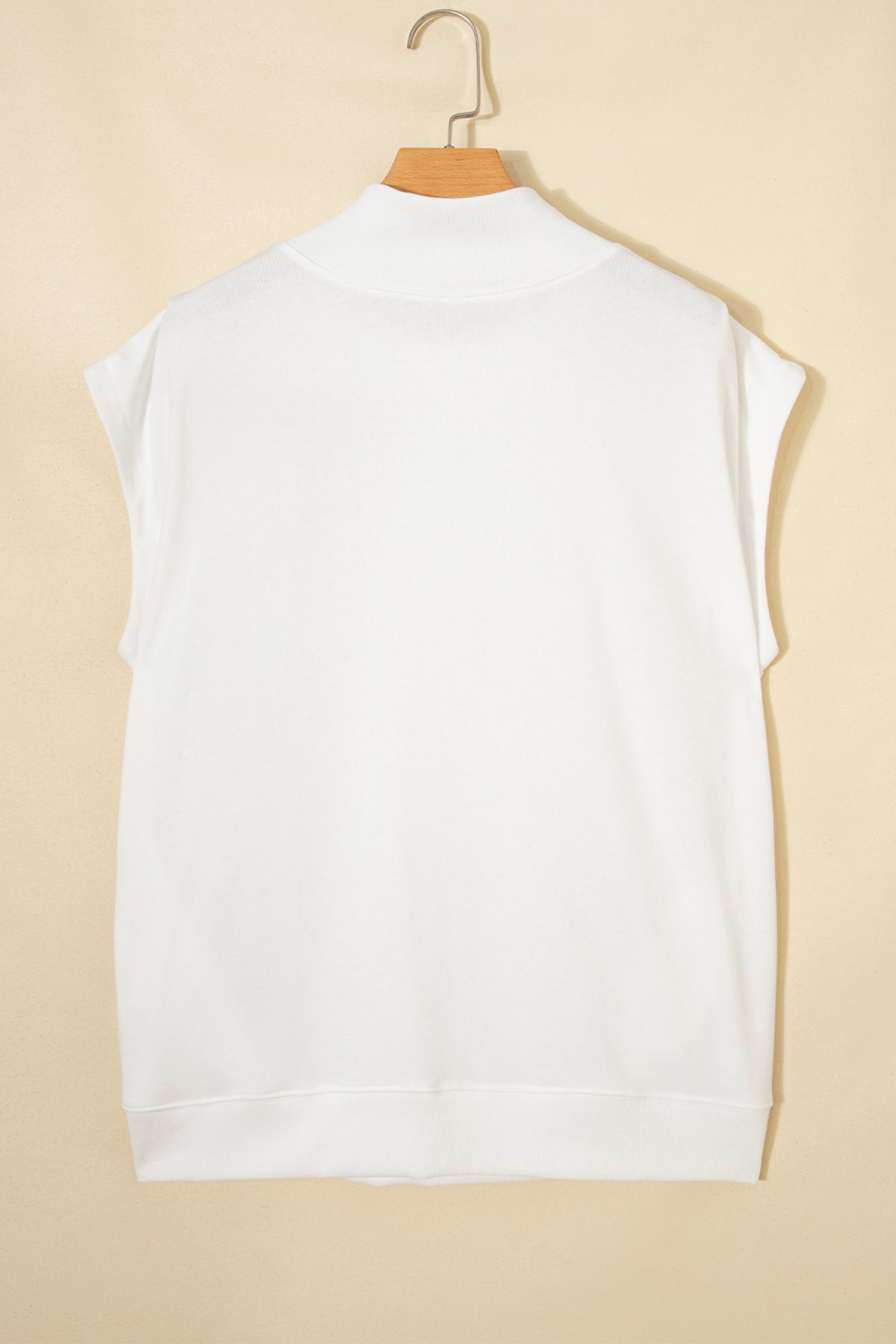 Everyday Chic | High Neck Cap Sleeve Top Relaxed Fit Blouse