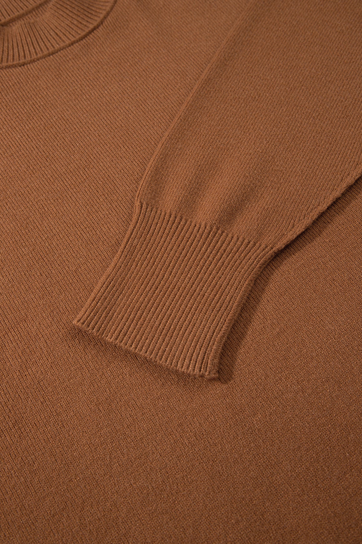 Plus Size Oversized Ribbed Knit Long Sleeve Tunic Sweater
