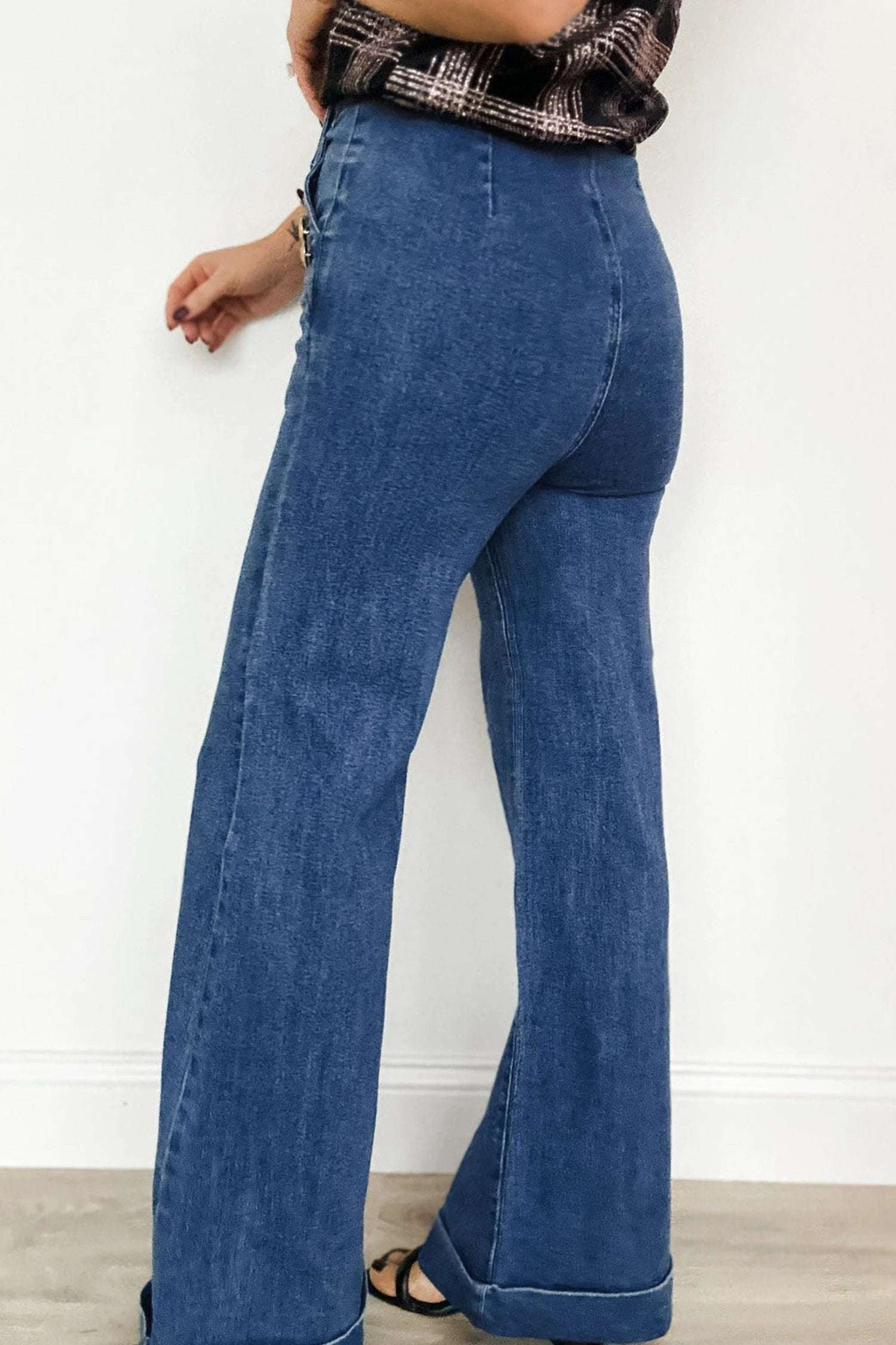 flare jeans (Denim blue) for women casual everyday outfit