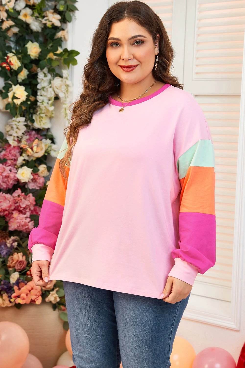 colorblock patchwork tunic