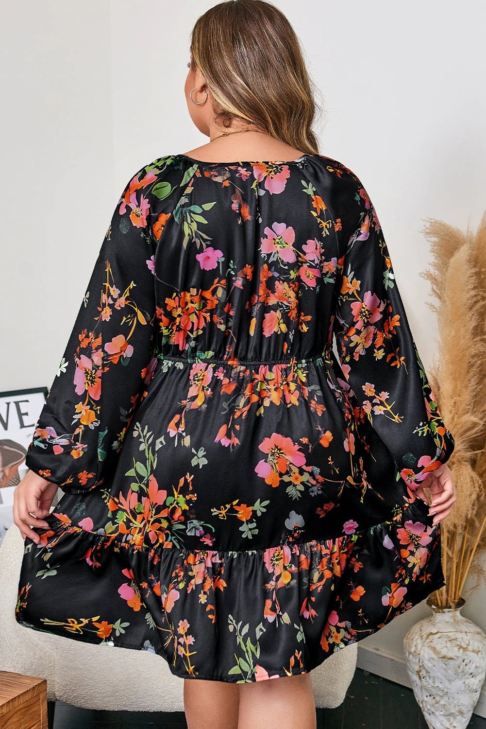 Plus size floral dress