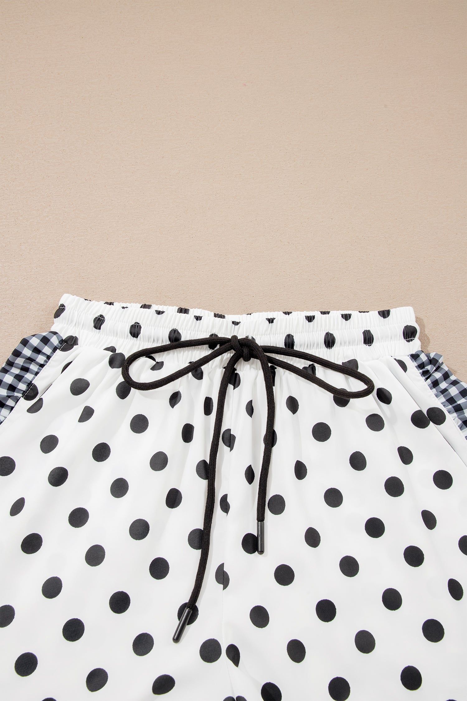 Polka Dot Contrast Ruffle Trim Shorts — women's everyday bottoms | J&H Apparel