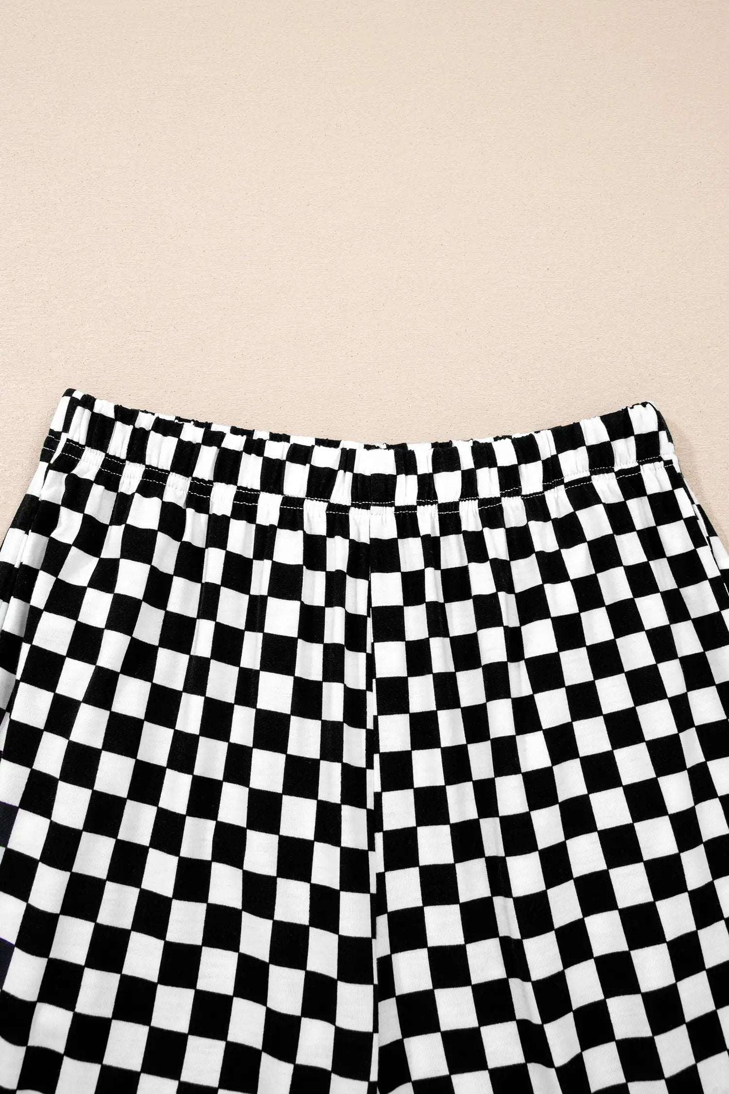 Checkered two-piece outfit set