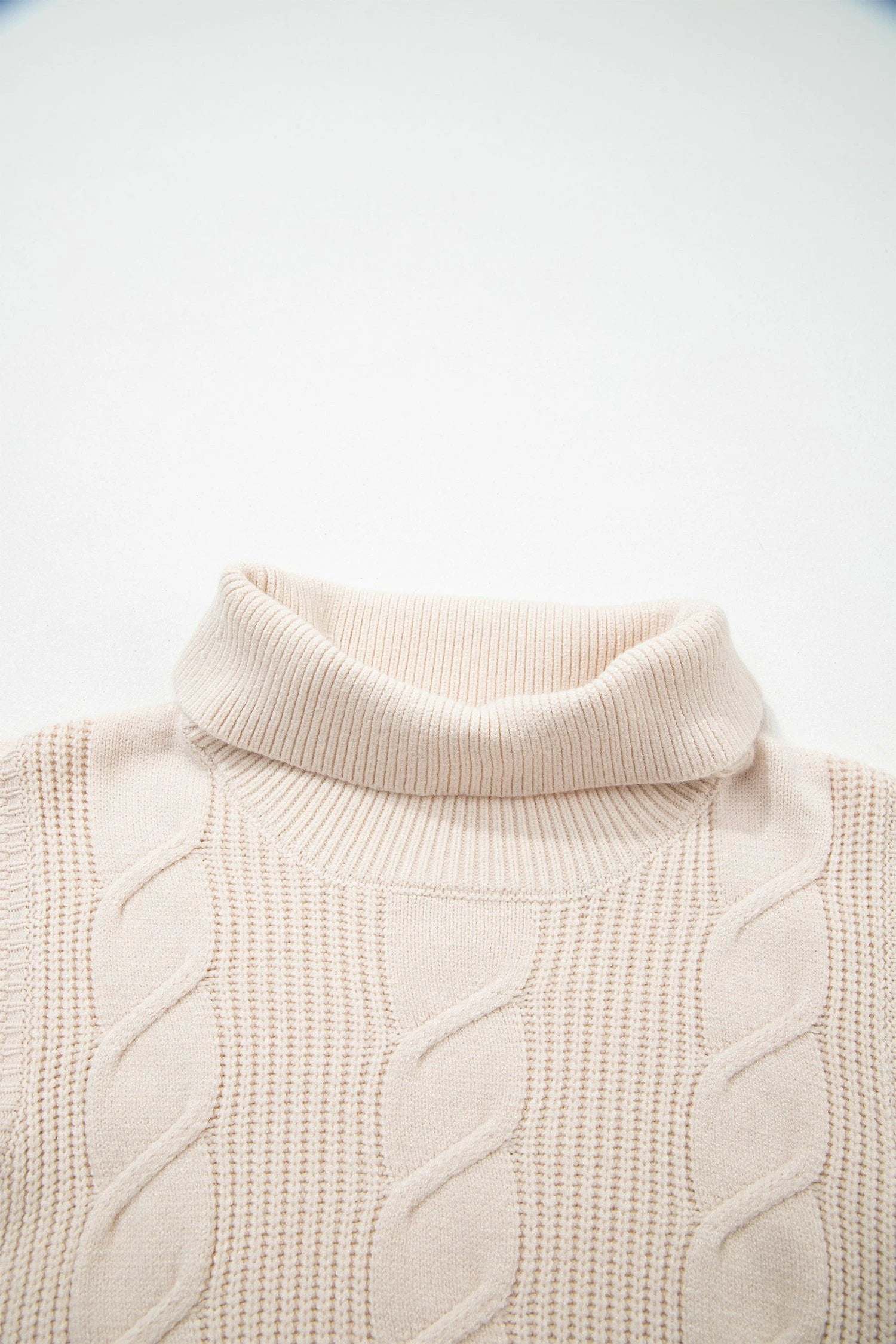 jet stream cable knit turtleneck sweater for women casual everyday outfit