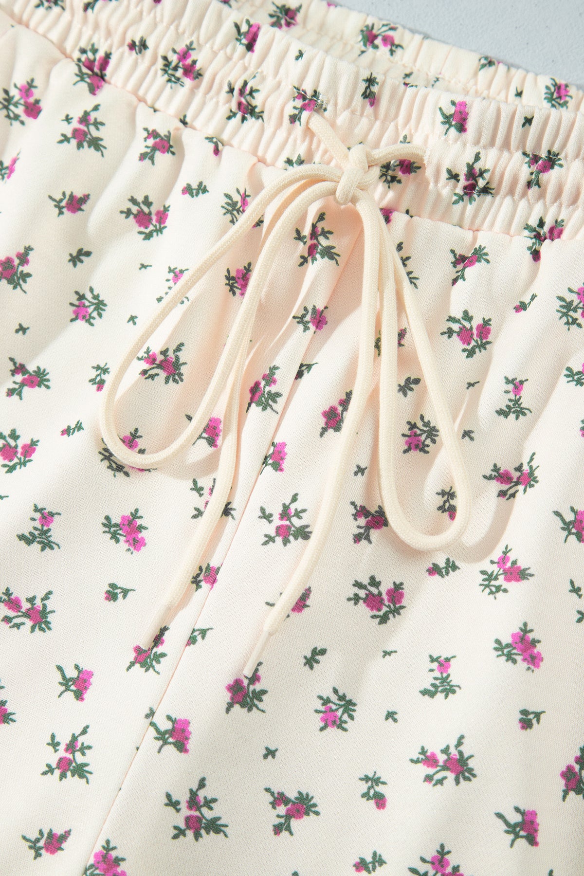 Plus Size Floral Print Hooded Long Sleeve Outfit Set