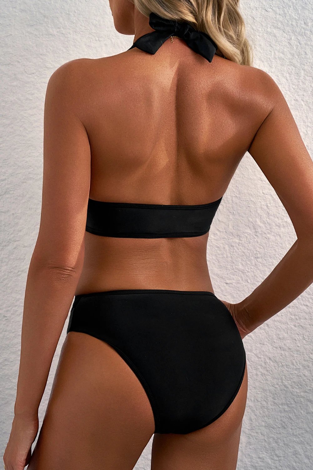 sheer mesh halter bikini