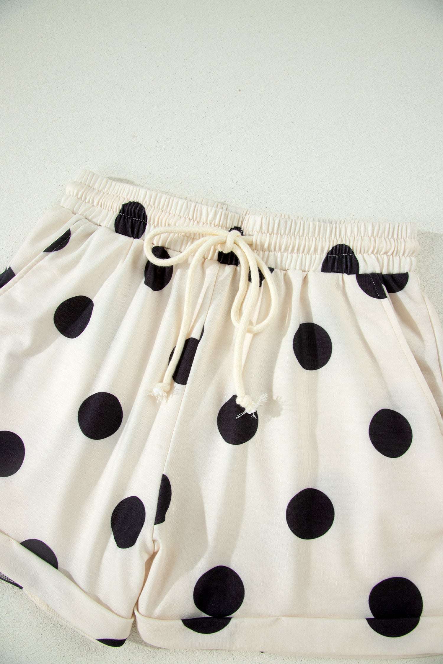 Polka Dot Tee Short Set | V-Neck Casual Outfit Set