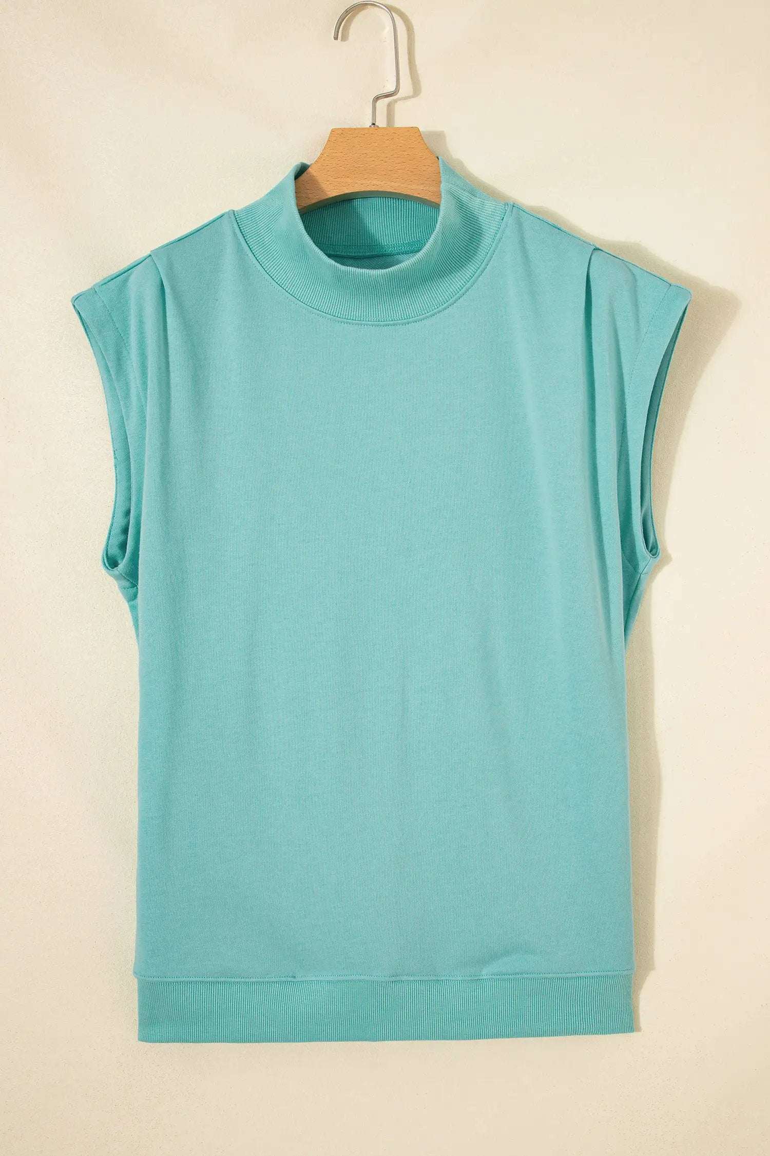 Dear-Lover Dropshipping Everyday Chic | High Neck Cap Sleeve Top Relaxed Fit Blouse - Blouses Tops/Tops & Tees