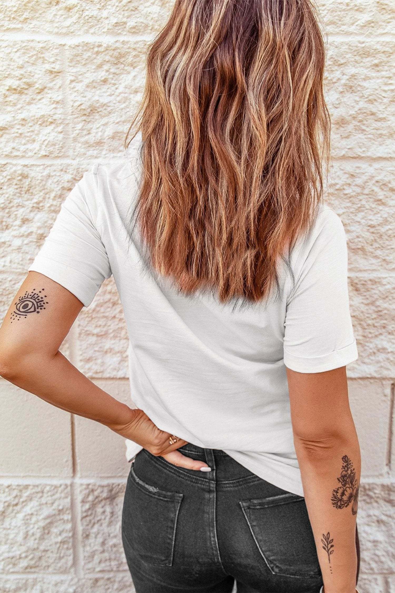 white shot caller wanna be a baller casual graphic tee for women casual everyday outfit