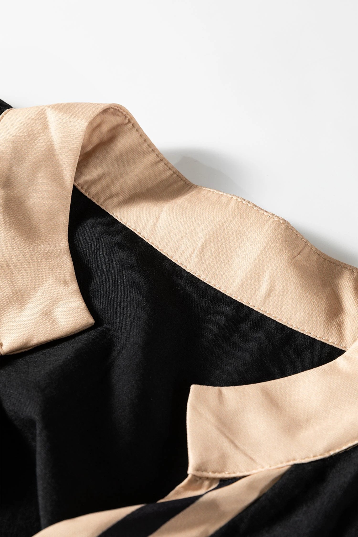 plus size color block V-neck dress