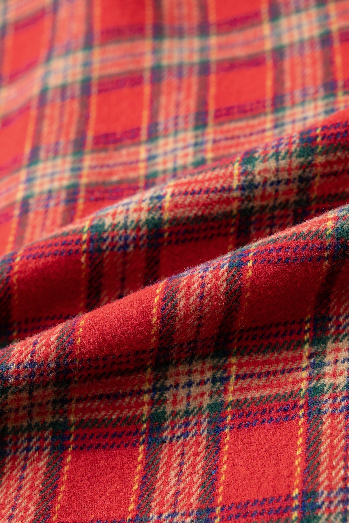 Red Casual Plaid Color Block Collared Button Shacket
