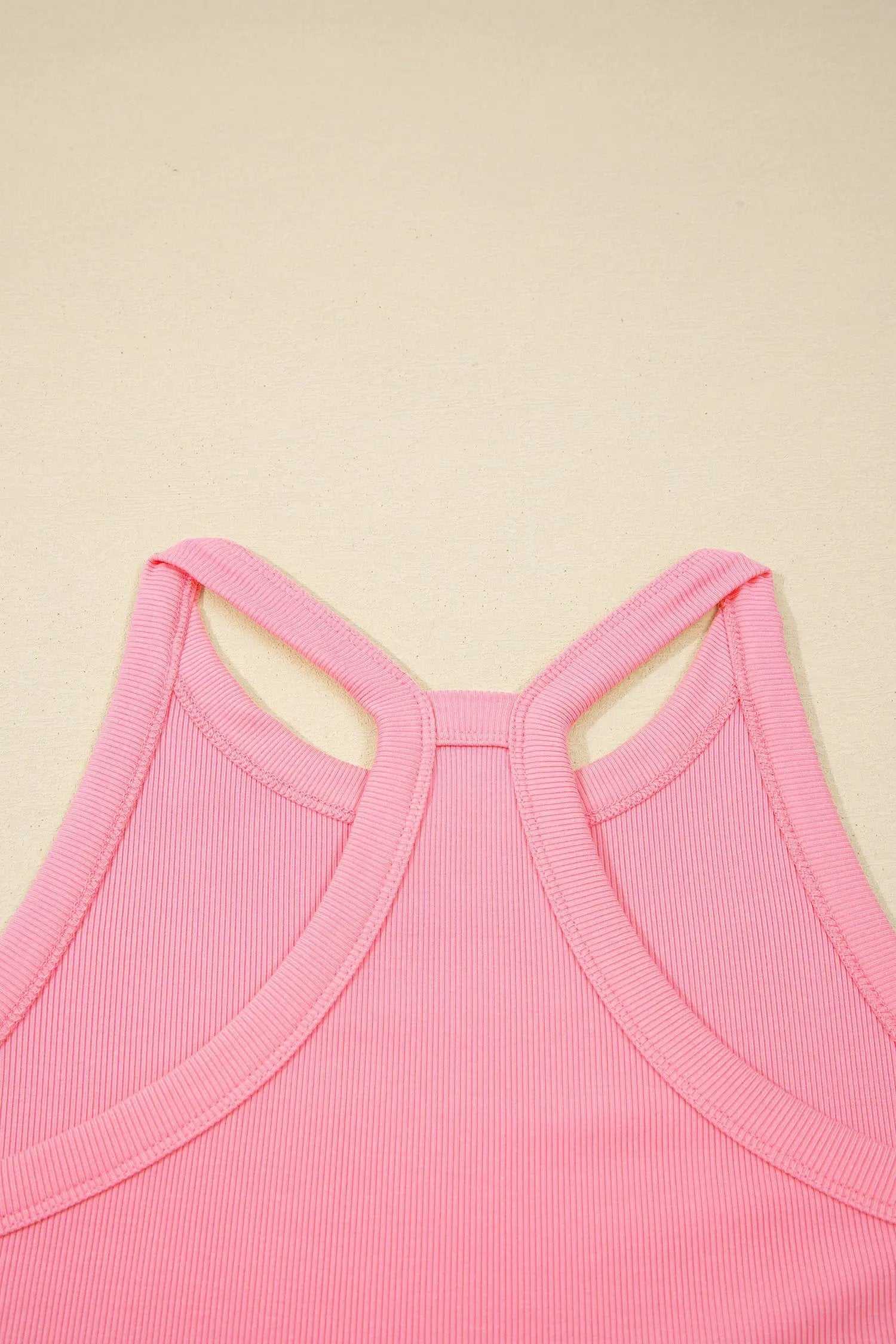 Ribbed Tank Top Mini Skort Set with elastic waist vacation outfit