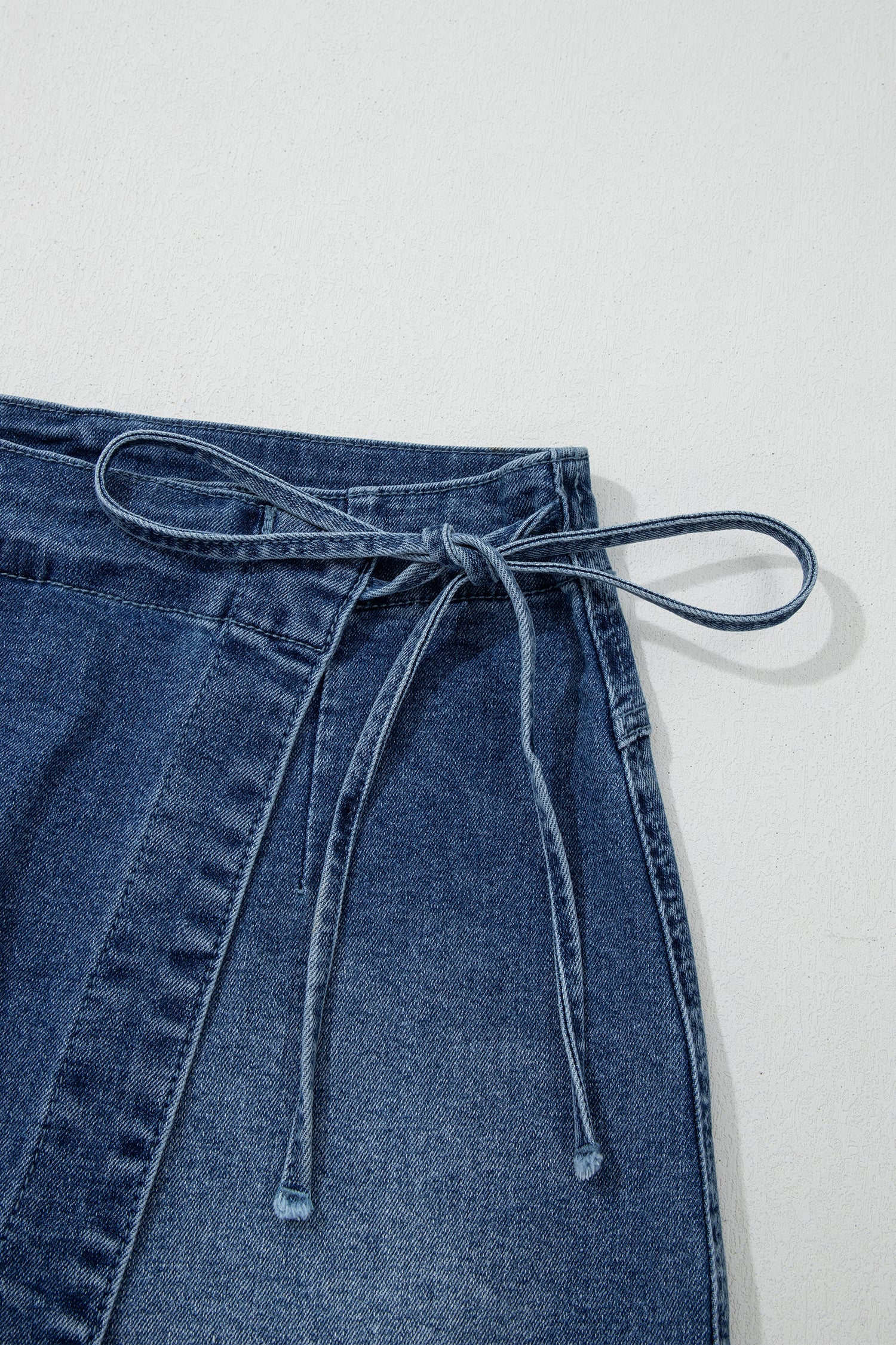 Sun-Kissed Chic | Wrapped Tied Waist Denim Skort