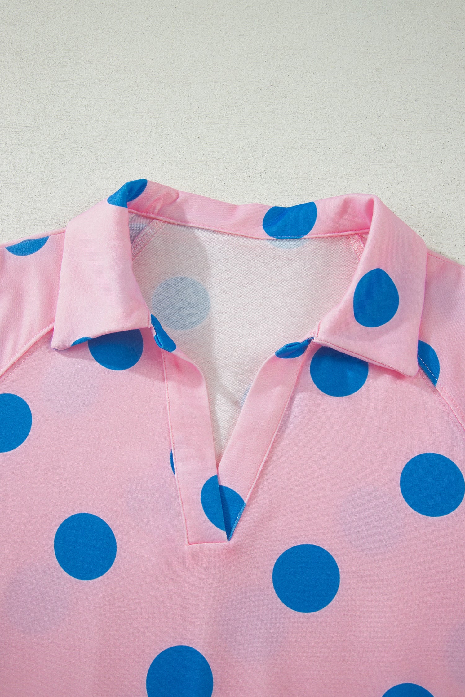 Polka Dot Tee Short Set | V-Neck Casual Outfit Set