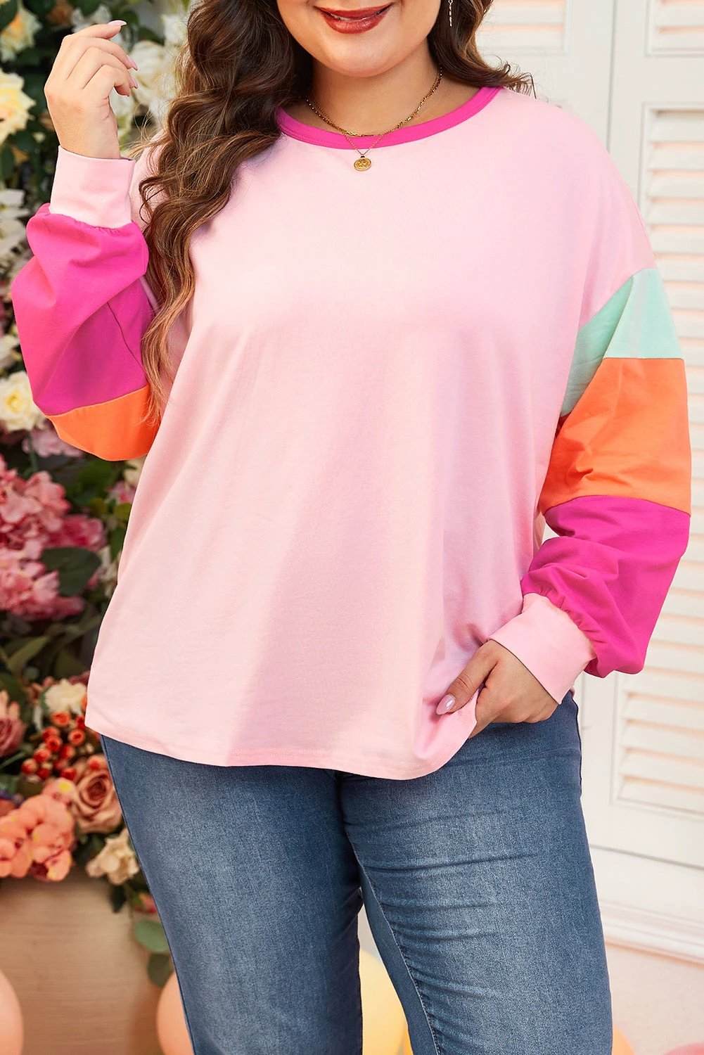 colorblock patchwork tunic