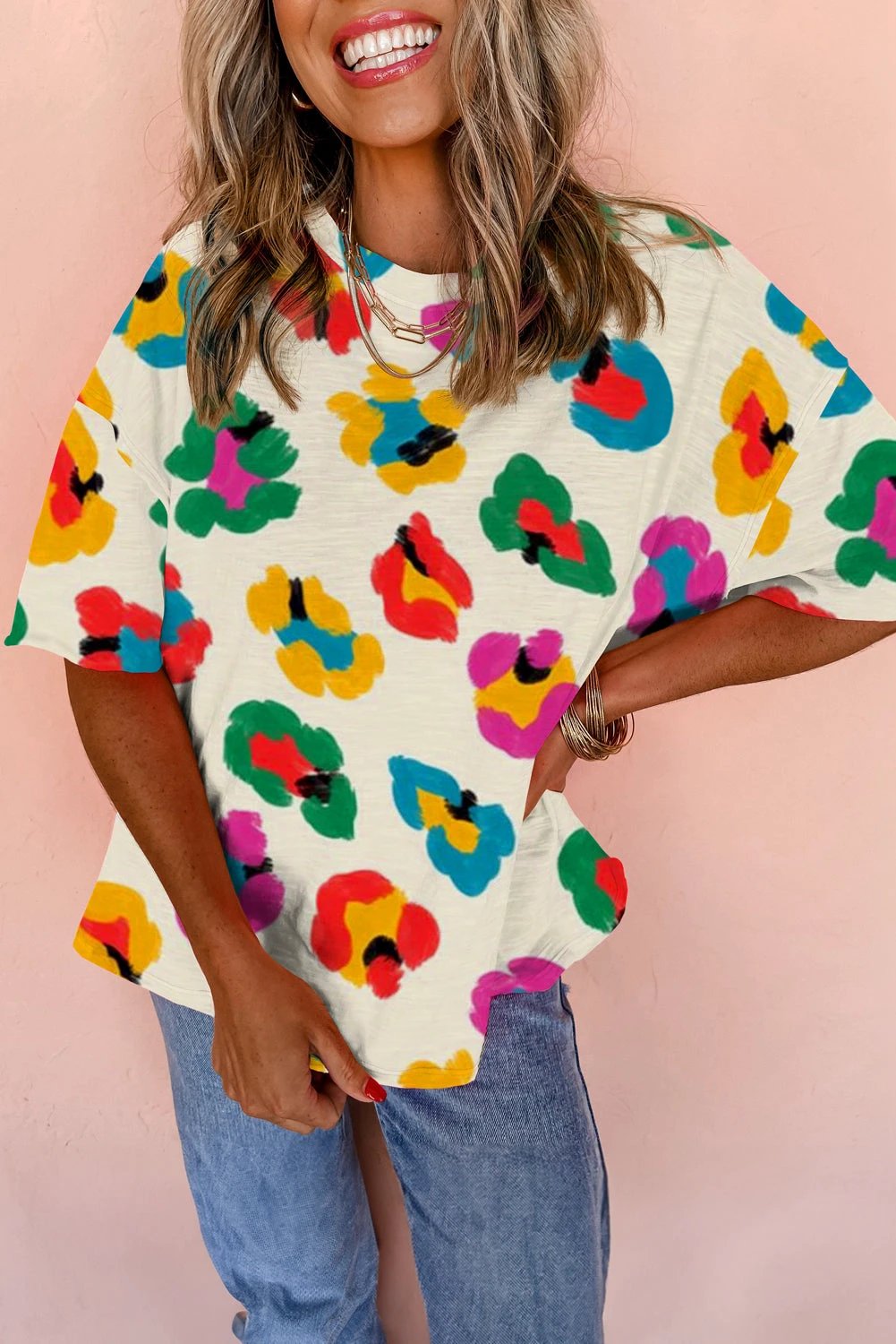 Color Pop Leopard Print Tee
