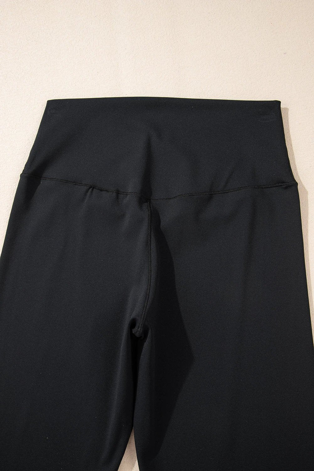 black v shape high waist flared leggings for women casual everyday outfit