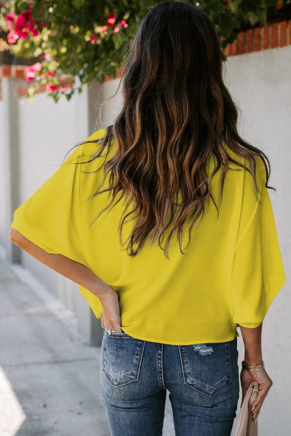 short sleeve wrap blouse