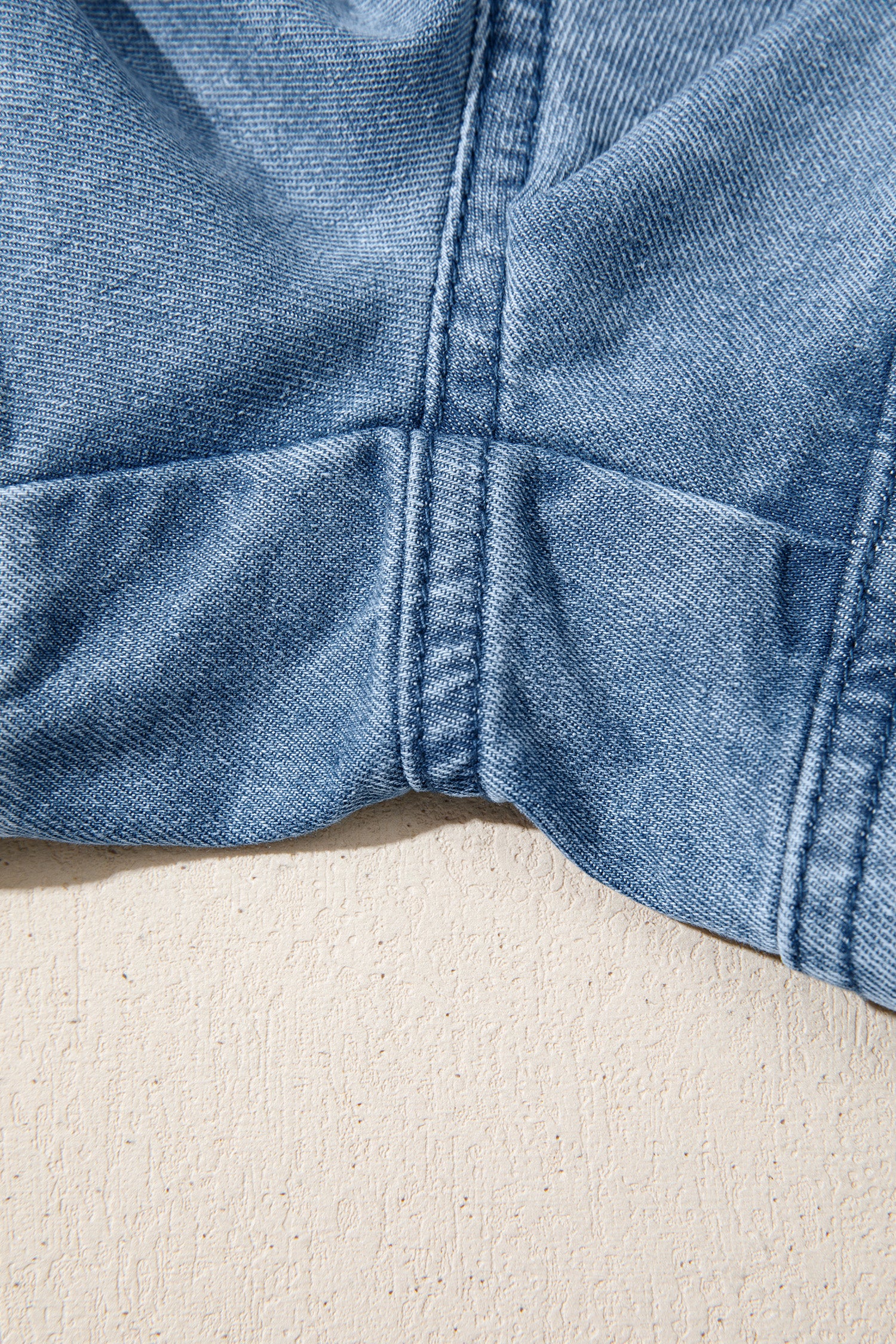 Smocked Denim Shorts | Elastic Waist High Rise Casual Style