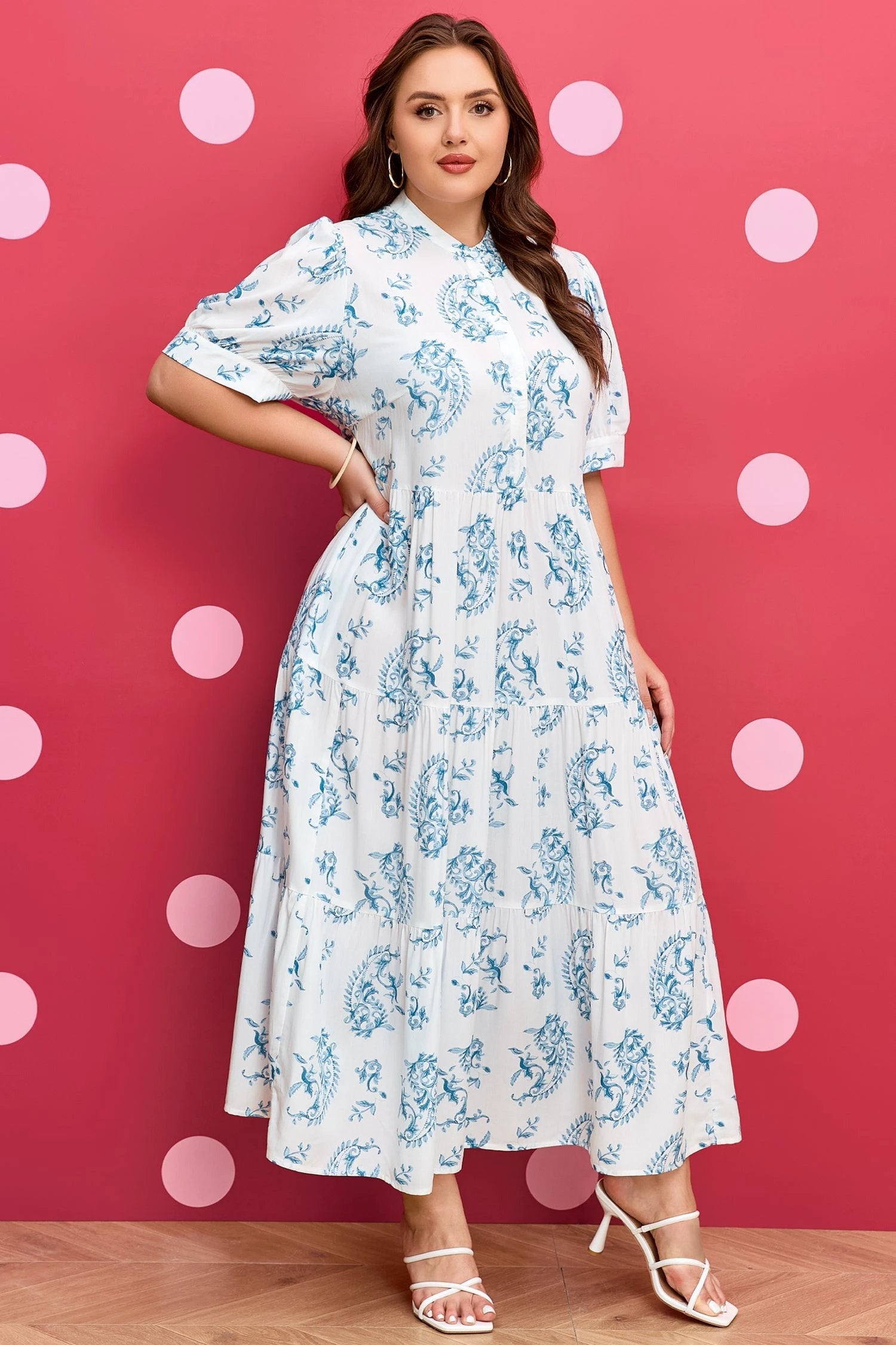  Plus Size Boho Maxi Dress 