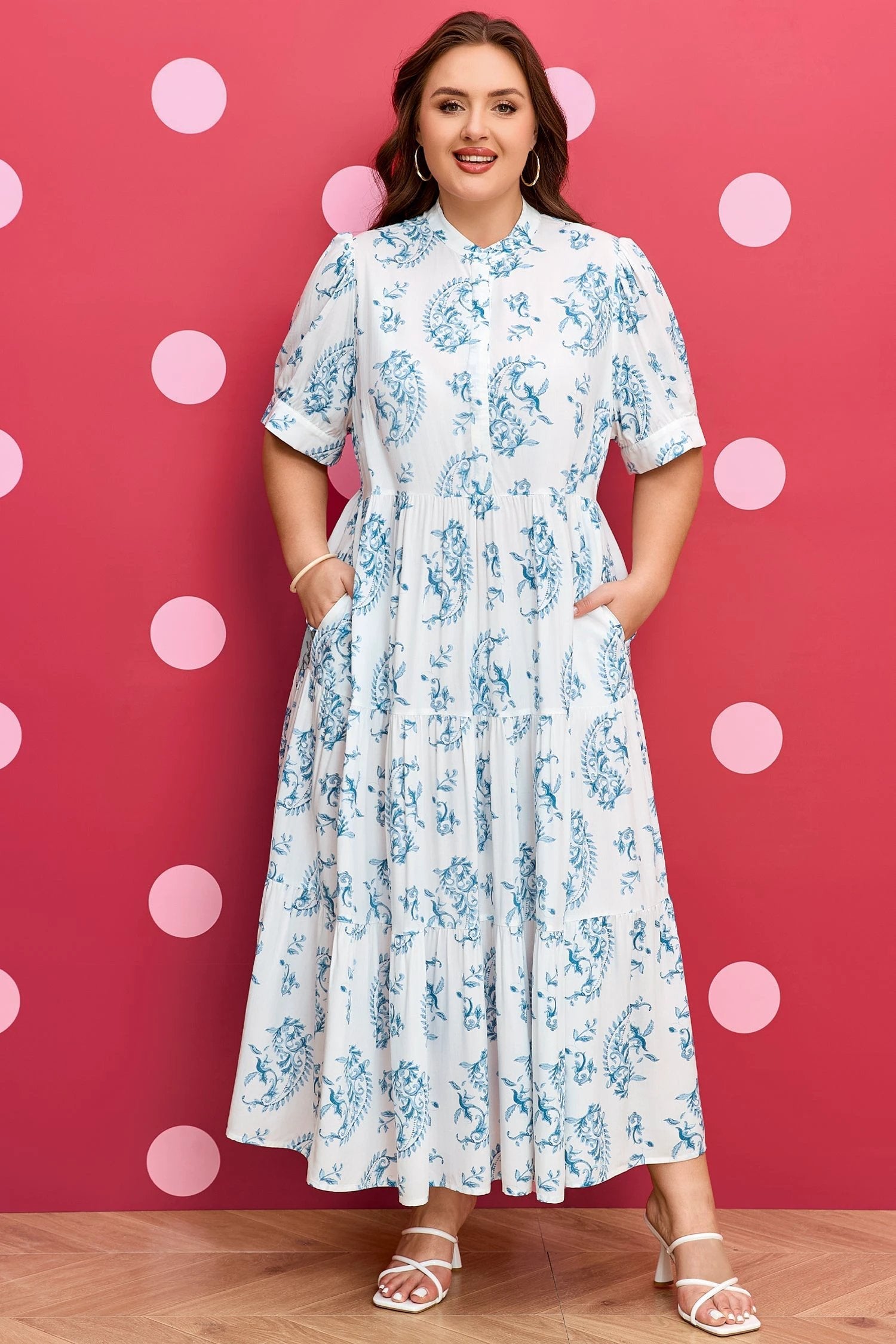  Plus Size Boho Maxi Dress 