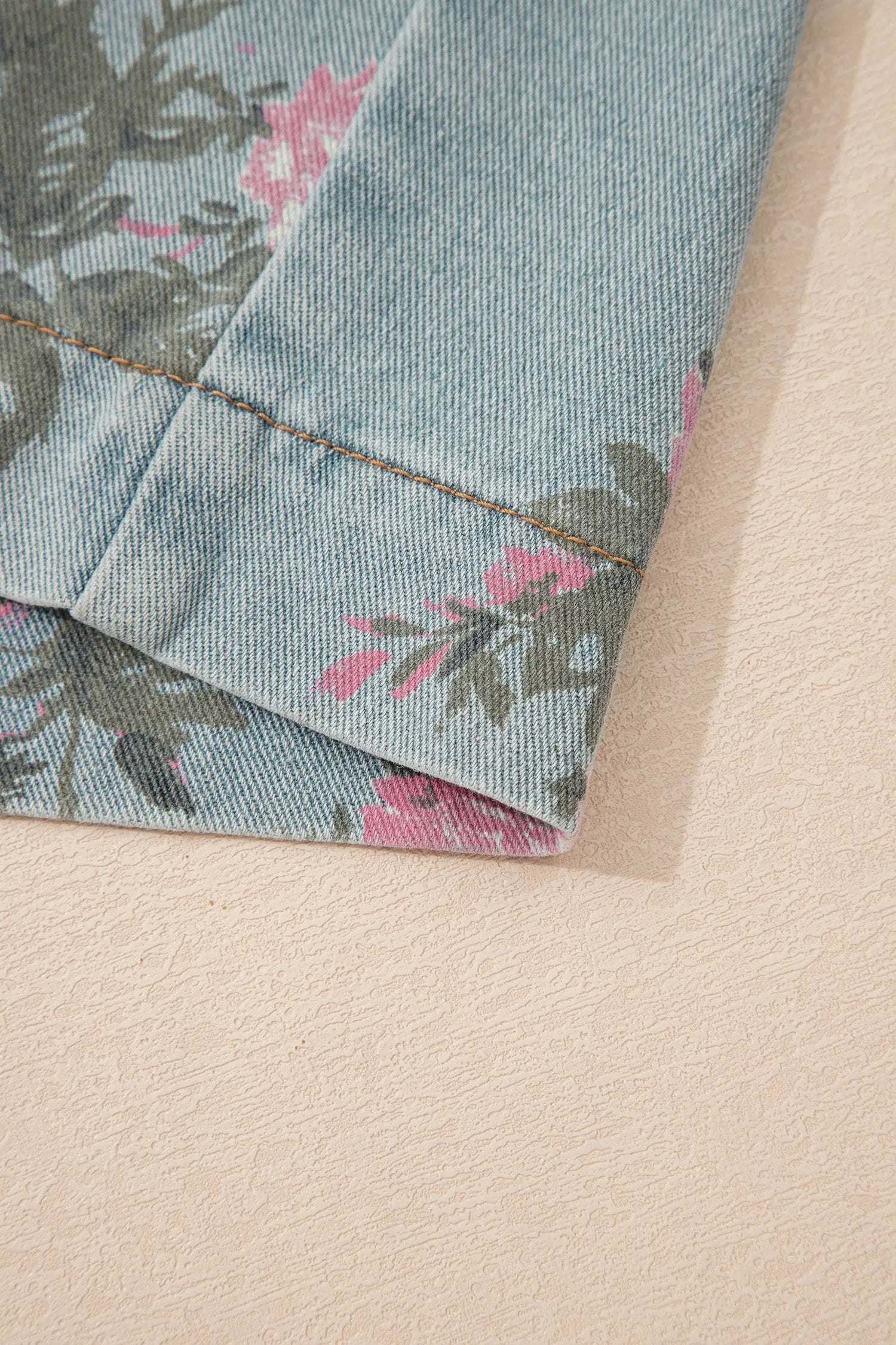 J&H Apparel Floral Print Pleated Denim Overalls - One-Pieces Bottoms/Jumpsuits & Rompers