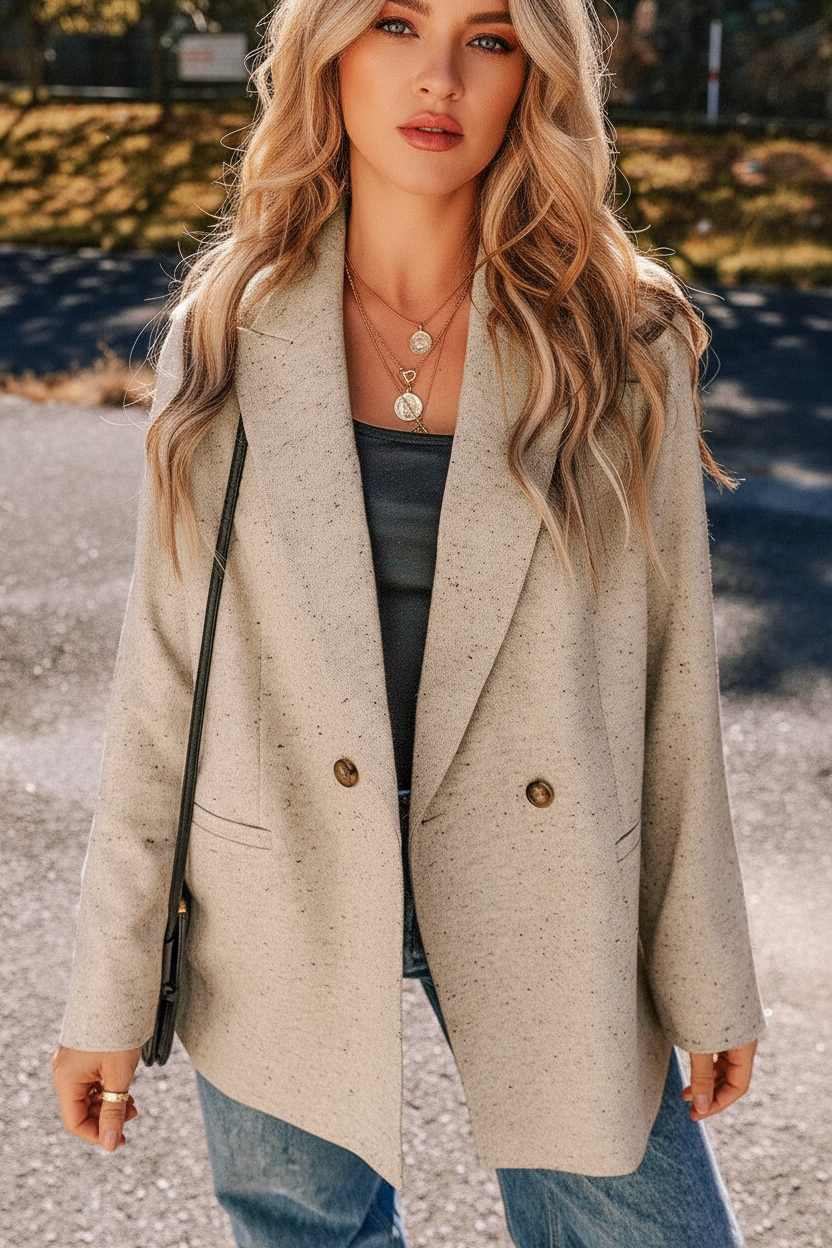 Single Breasted Elegant Suit Jacket