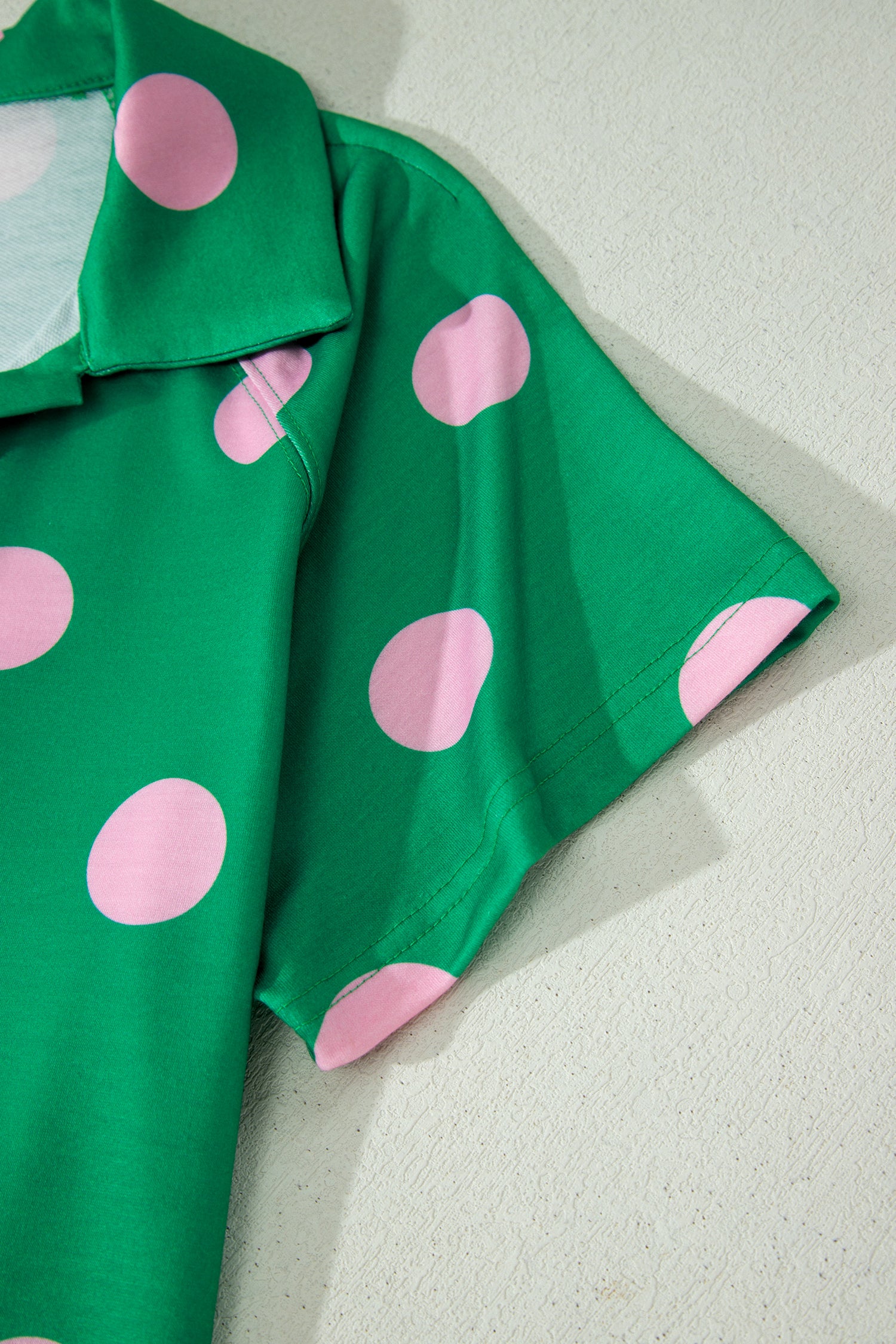 Polka Dot Tee Short Set | V-Neck Casual Outfit Set
