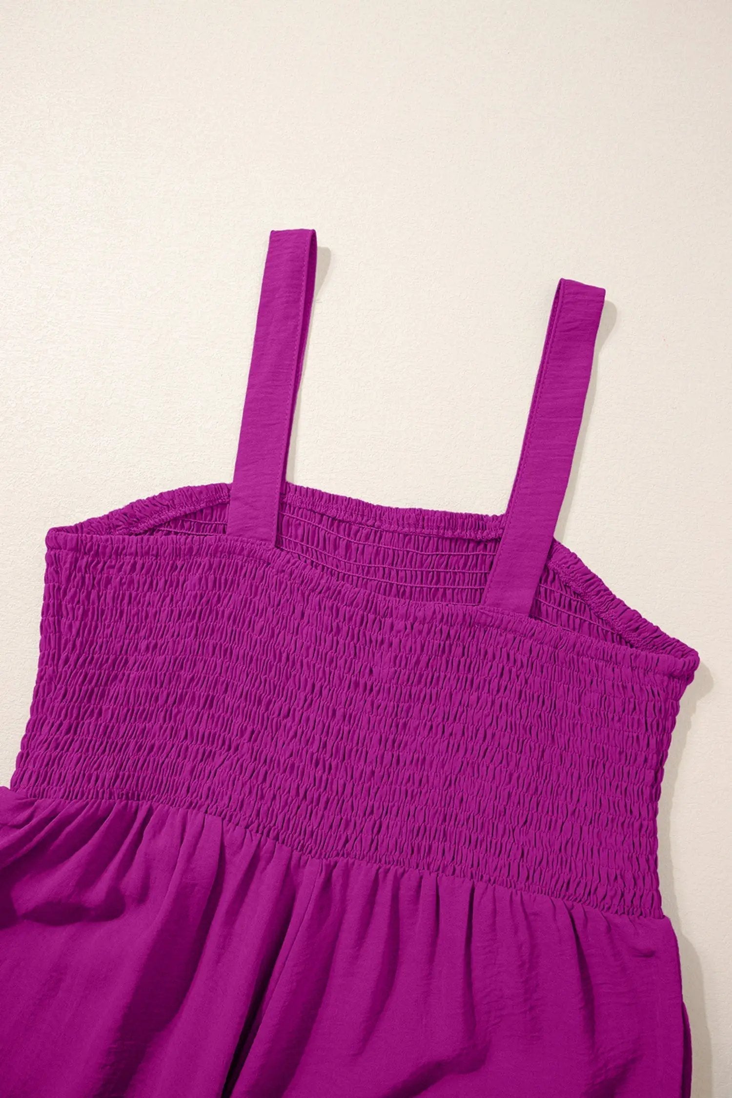 Smocked Square Neck Jumpsuit
