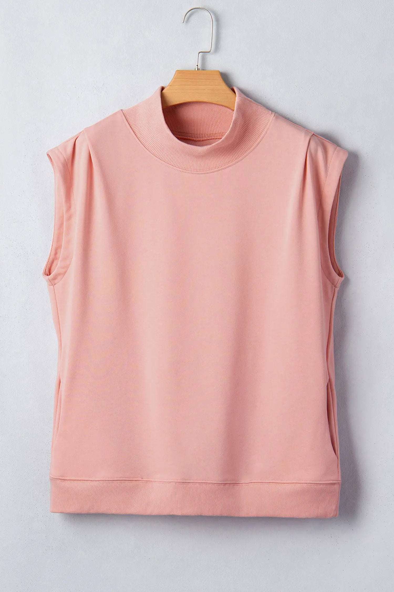 Dear-Lover Dropshipping Everyday Chic | High Neck Cap Sleeve Top Relaxed Fit Blouse - Blouses Tops/Tops & Tees
