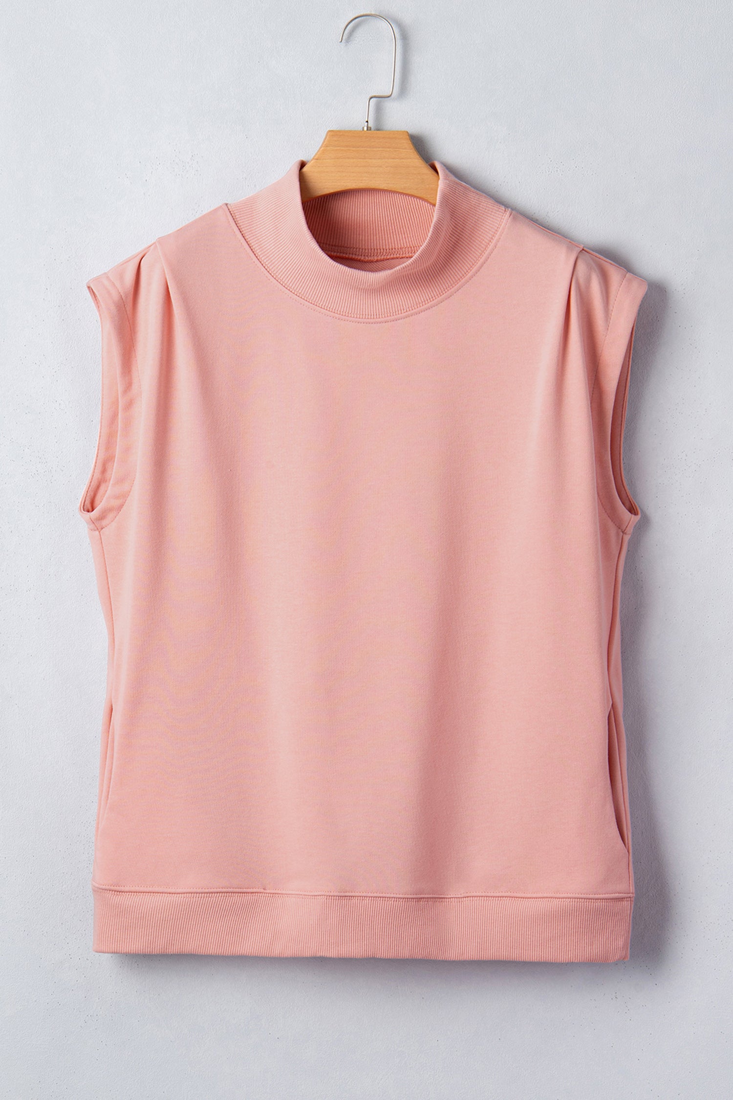 Everyday Chic | High Neck Cap Sleeve Top Relaxed Fit Blouse