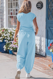 cropped tank top and jogger set