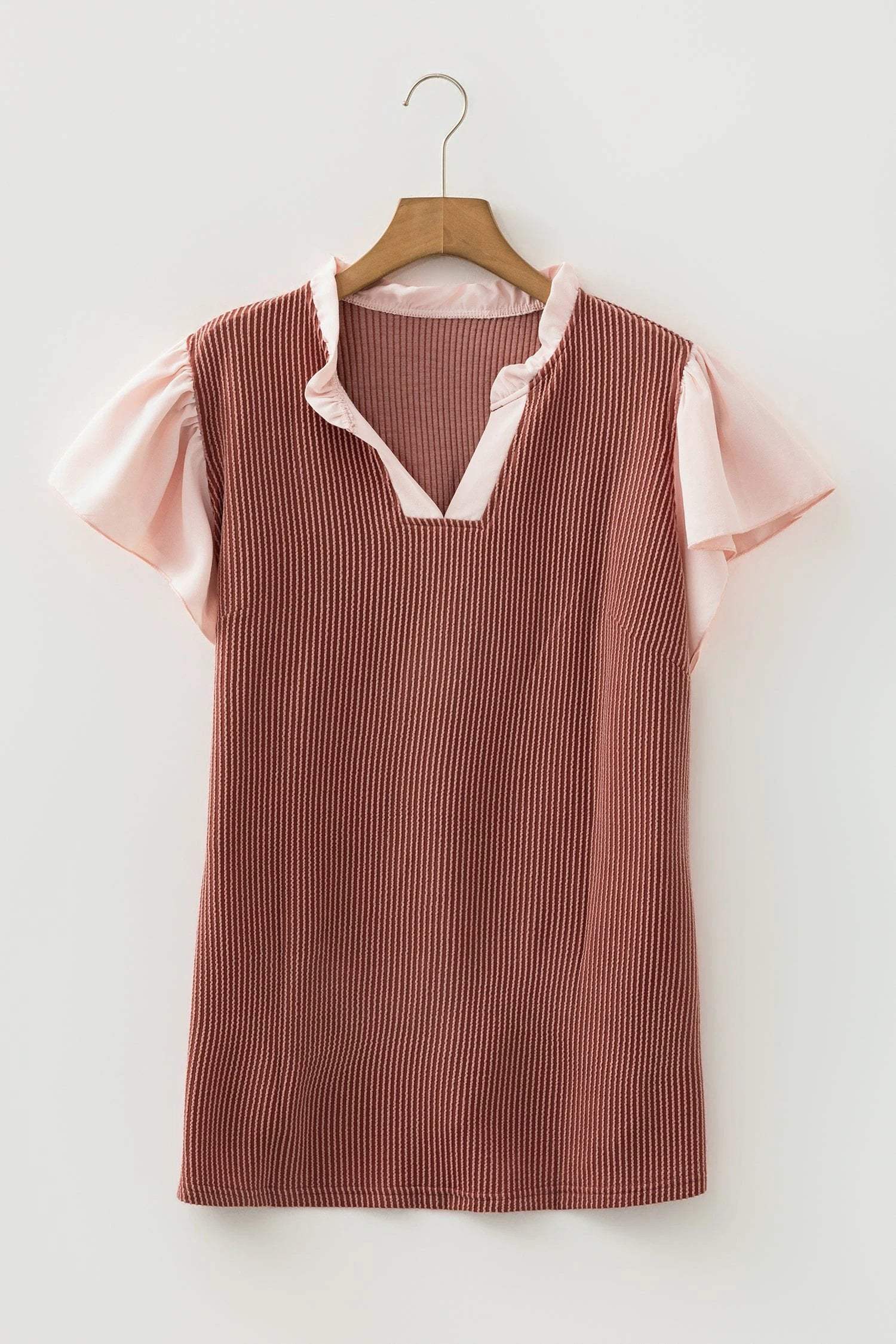 Plus Size Ribbed Blouse